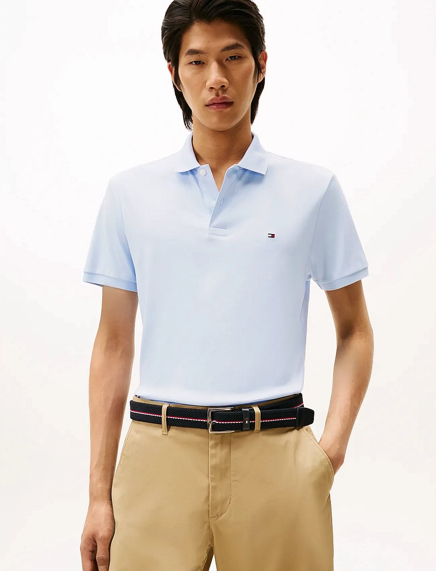 Tommy Hilfiger - LIQUID COTTON REG SEASONAL POLO - kurzärmelig - breezy blue - 0