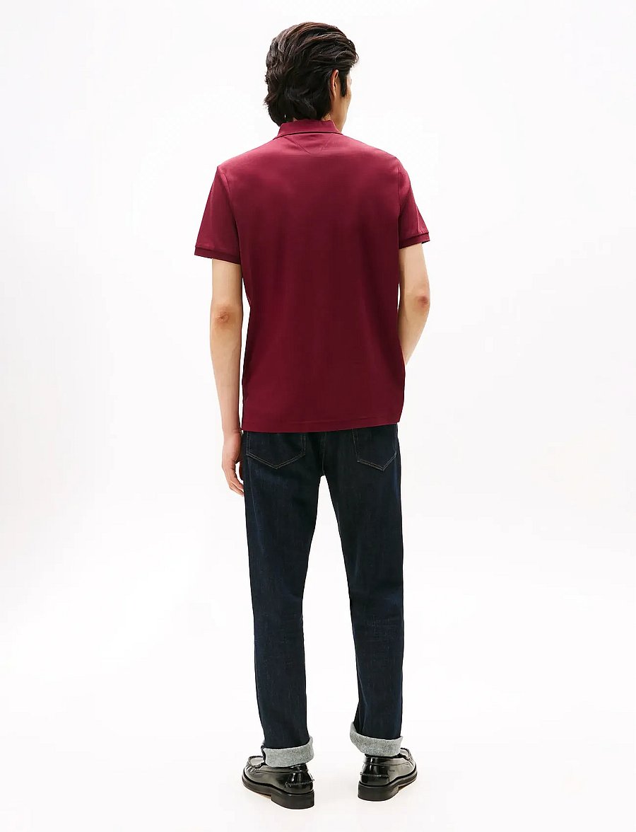 Tommy Hilfiger - LIQUID COTTON REG SEASONAL POLO - short-sleeved polos - burgundy - 3