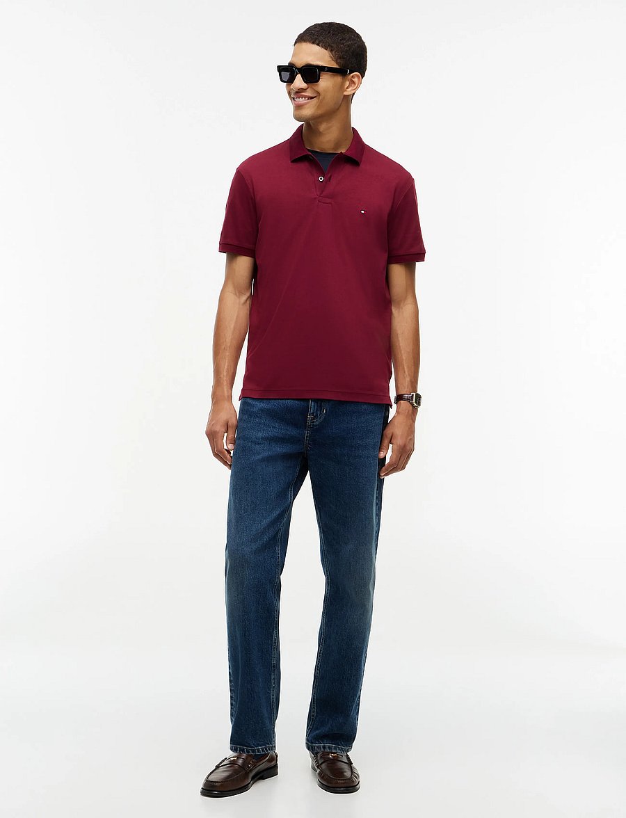Tommy Hilfiger - LIQUID COTTON REG SEASONAL POLO - short-sleeved polos - burgundy - 4