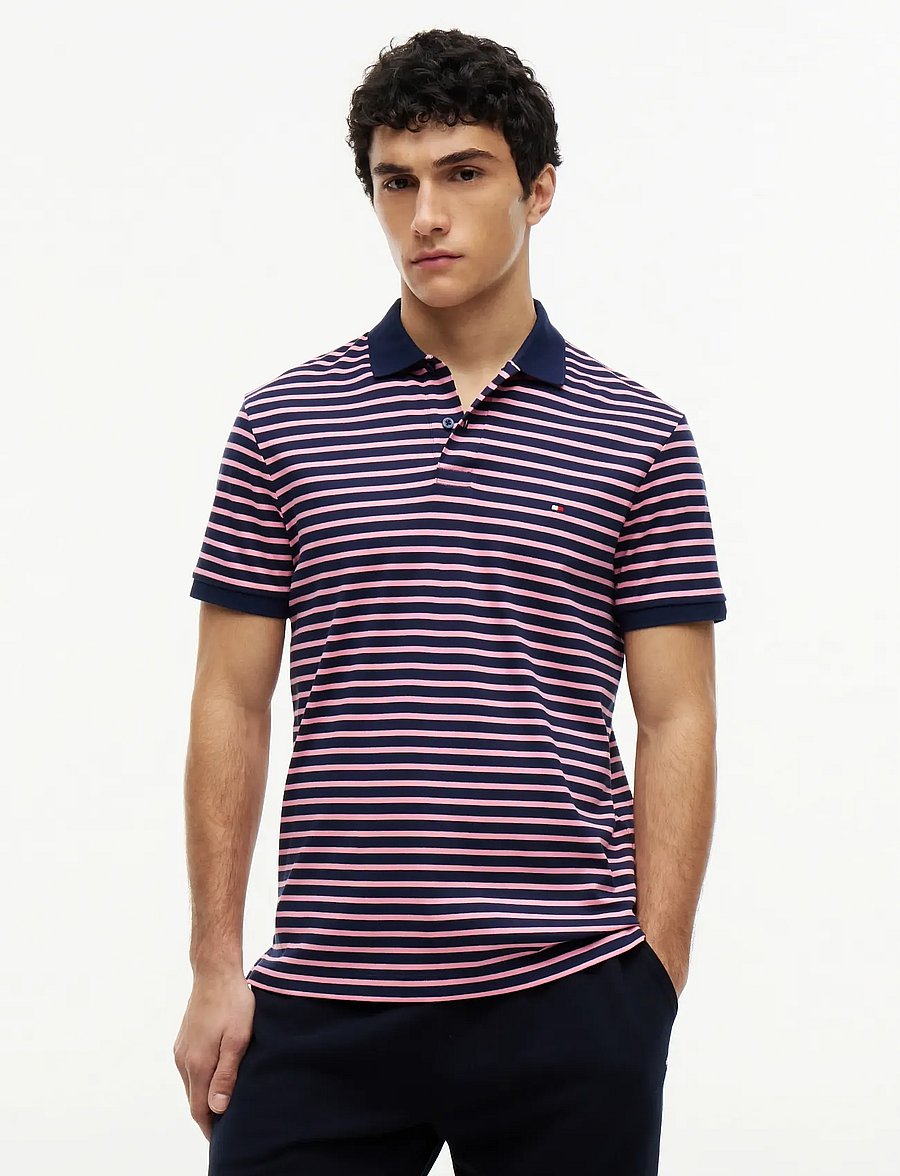Tommy Hilfiger - LIQUID COTTON REG SEASONAL POLO - kurzärmelig - carbon navy doll pink - 0
