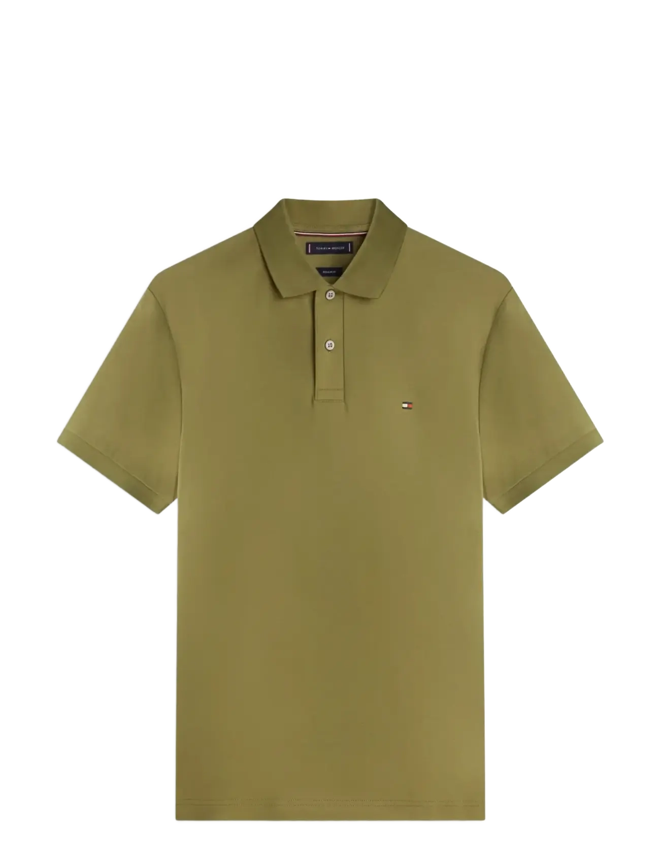 TOMMY HILFIGER Soft Touch Interlock Reg Polo Khaki - S - Herren