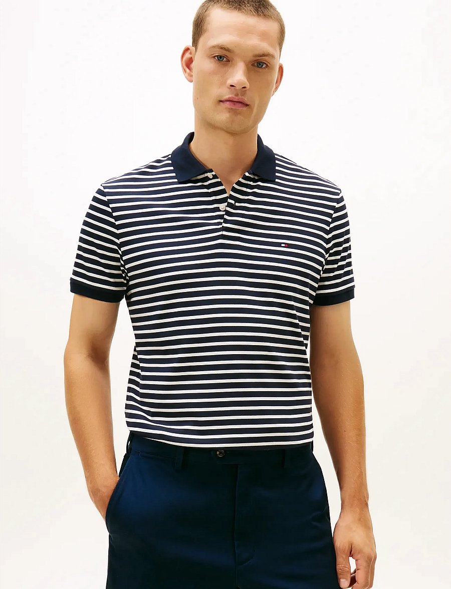 Tommy Hilfiger - LIQUID COTTON REG SEASONAL POLO - lyhythihaiset - desert sky ivory petal - 0