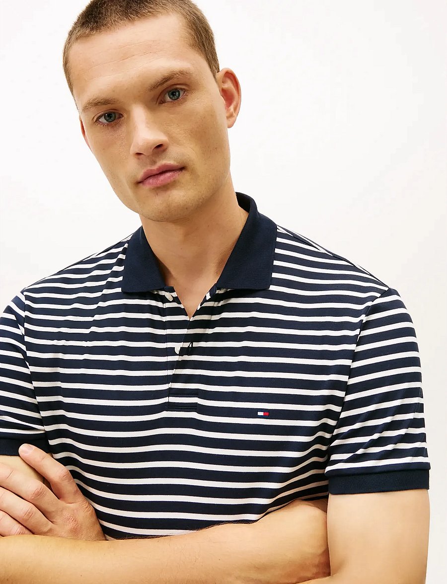 Tommy Hilfiger - LIQUID COTTON REG SEASONAL POLO - lyhythihaiset - desert sky ivory petal - 4