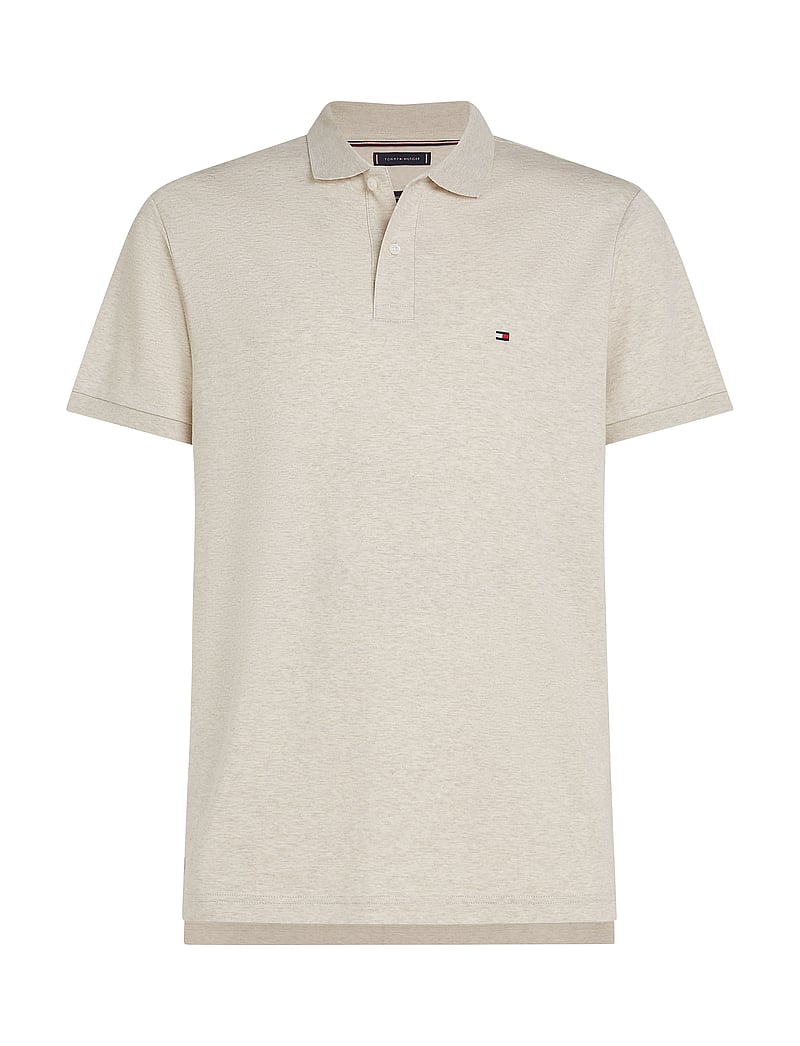Tommy Hilfiger - LIQUID COTTON REG SEASONAL POLO - short-sleeved polos - heathered oatmilk - 1