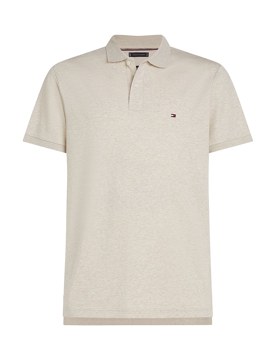 Tommy Hilfiger - LIQUID COTTON REG SEASONAL POLO - polos à manches courtes - heathered oatmilk - 1