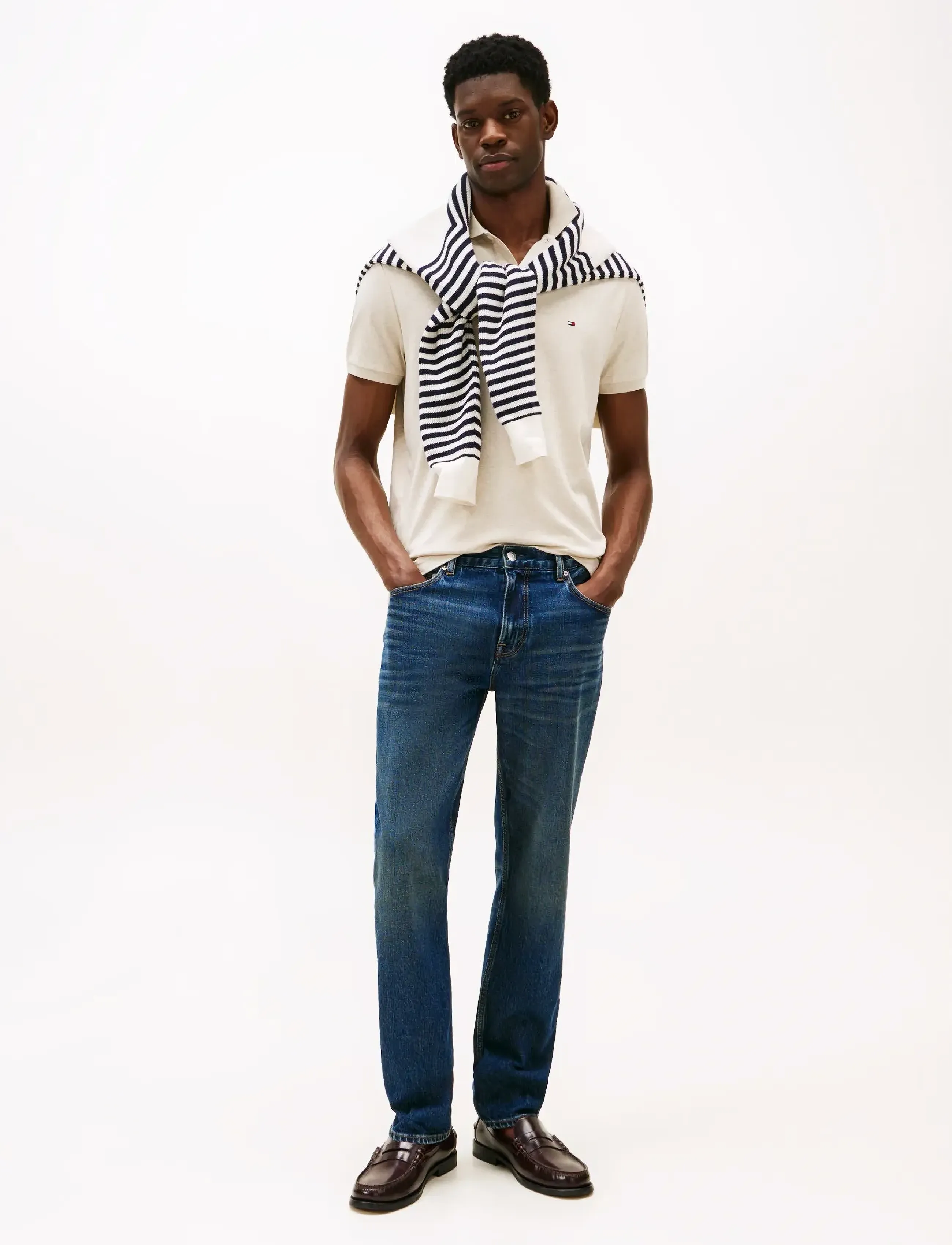 Tommy Hilfiger - LIQUID COTTON REG SEASONAL POLO - kortærmede poloer - heathered oatmilk - 3