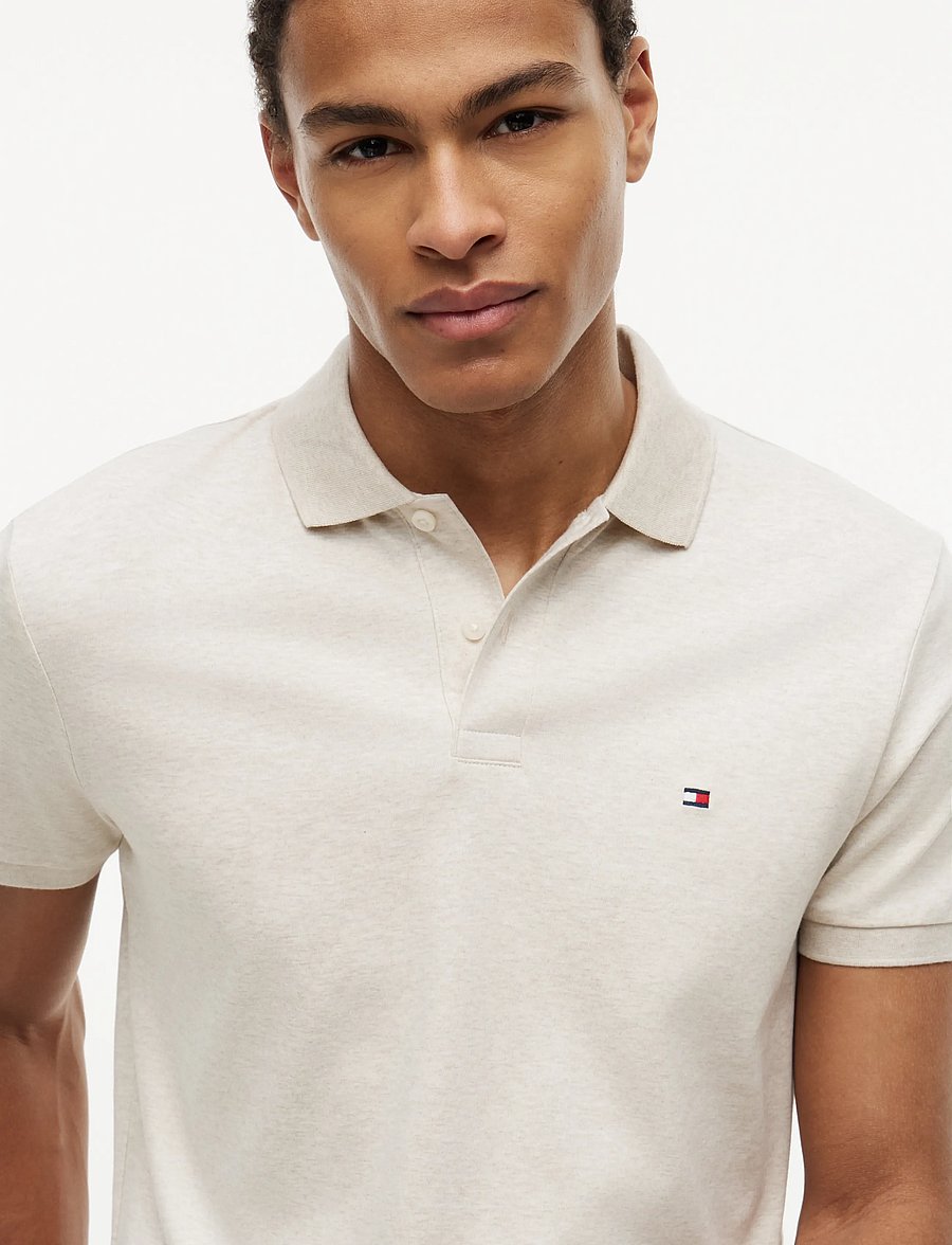 Tommy Hilfiger - LIQUID COTTON REG SEASONAL POLO - kurzärmelig - heathered oatmilk - 4