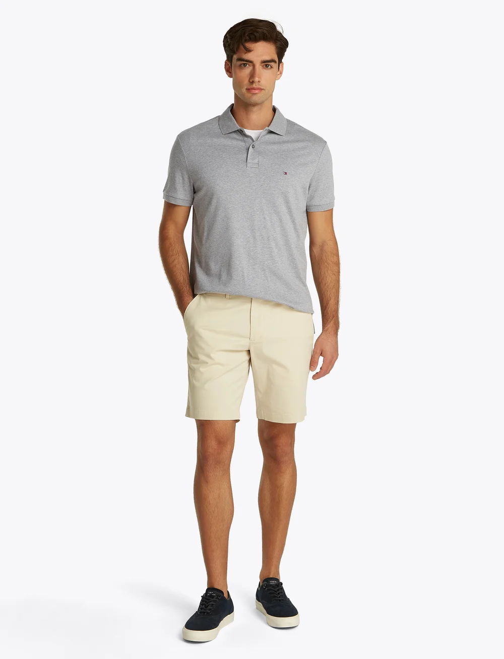 Tommy Hilfiger - LIQUID COTTON REG SEASONAL POLO - kurzärmelig - medium grey heather - 4