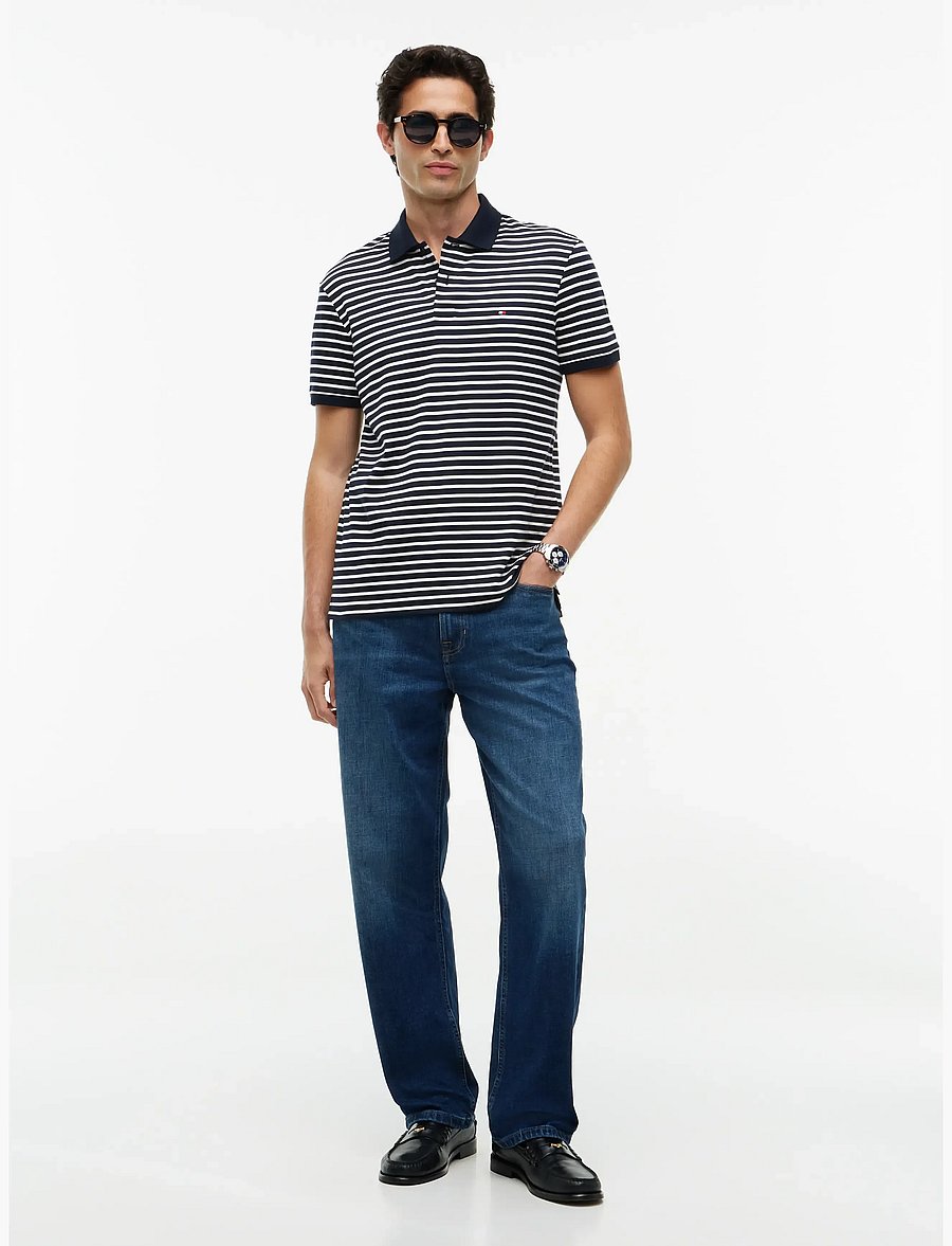 Tommy Hilfiger - SOFT TOUCH INTERLOCK REG POLO - kurzärmelig - navy blue ivory petal - 4