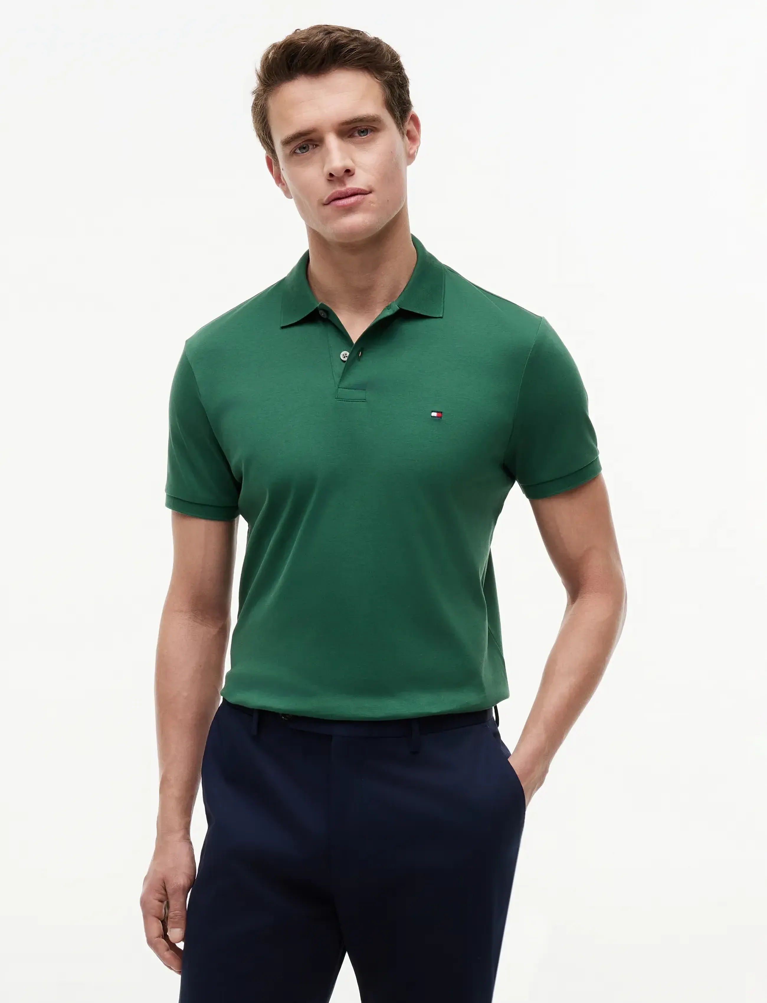 Tommy Hilfiger - LIQUID COTTON REG SEASONAL POLO - premium styles - street green - 0