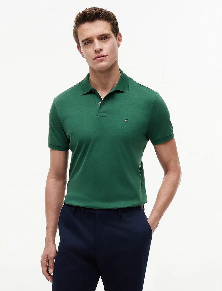 Tommy Hilfiger - LIQUID COTTON REG SEASONAL POLO - kurzärmelig - street green - 0