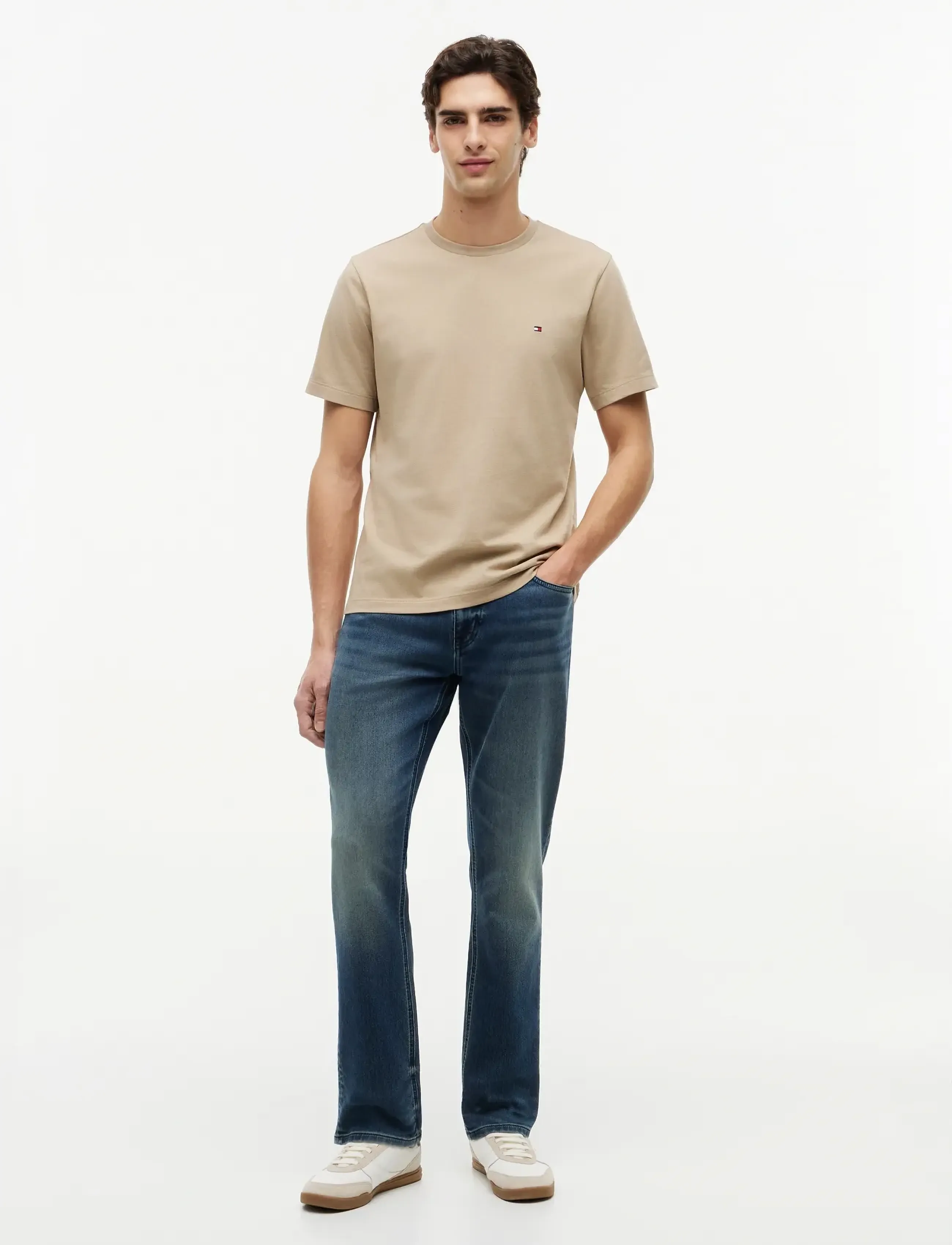 Tommy Hilfiger - ESS SEASONAL REG FIT SOLID TEE - lühikeste varrukatega t-särgid - batique khaki - 4