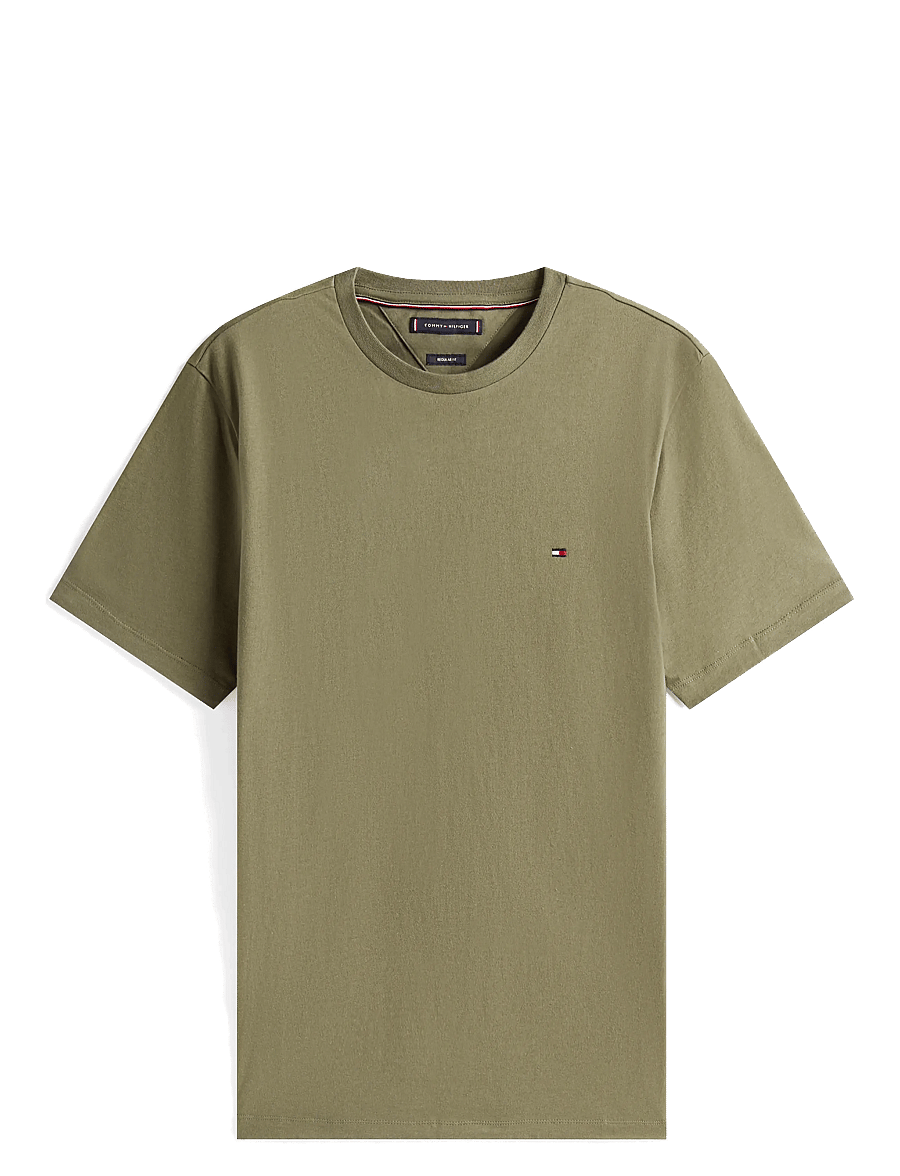 Tommy Hilfiger - ESS SEASONAL REG FIT SOLID TEE - kurzärmelig - battle green - 1