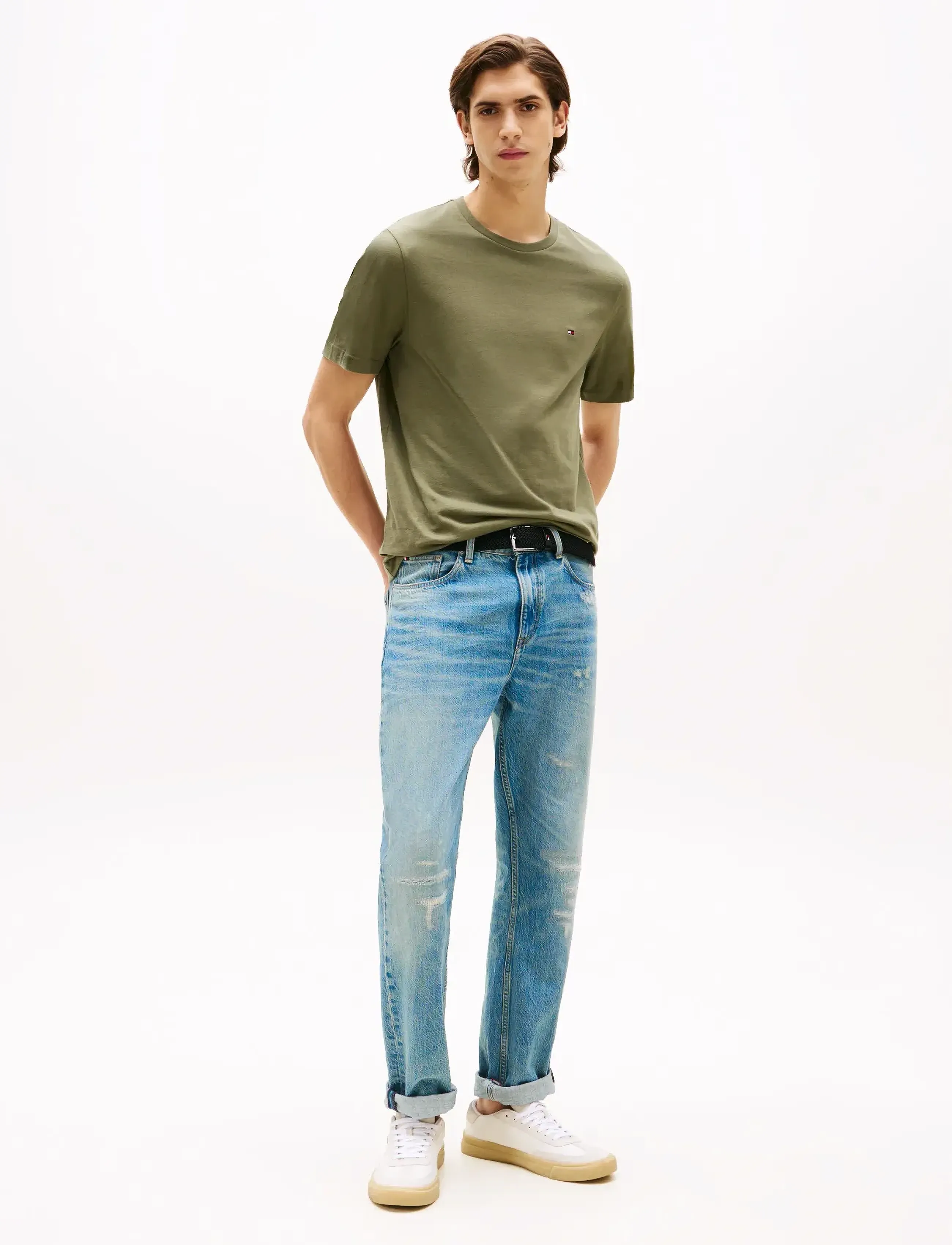 Tommy Hilfiger - ESS SEASONAL REG FIT SOLID TEE - kurzärmelig - battle green - 2