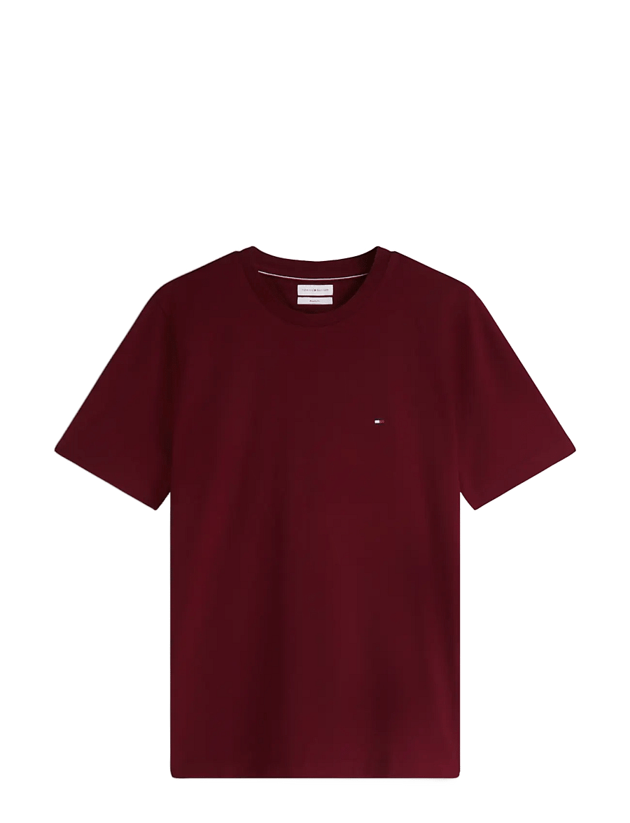 Tommy Hilfiger - ESS SEASONAL REG FIT SOLID TEE - kurzärmelige t-shirts - burgundy - 1