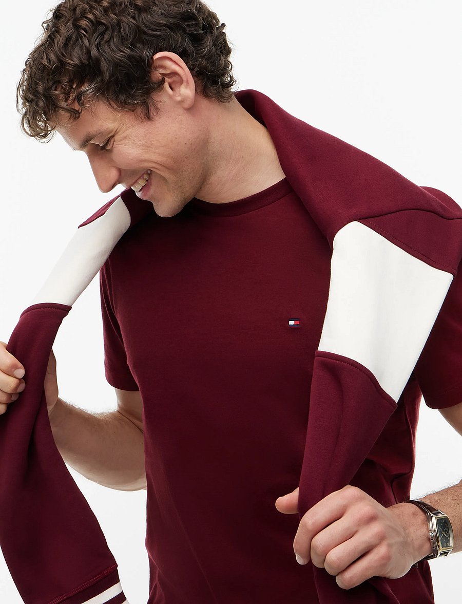 Tommy Hilfiger - ESS SEASONAL REG FIT SOLID TEE - kurzärmelige t-shirts - burgundy - 3