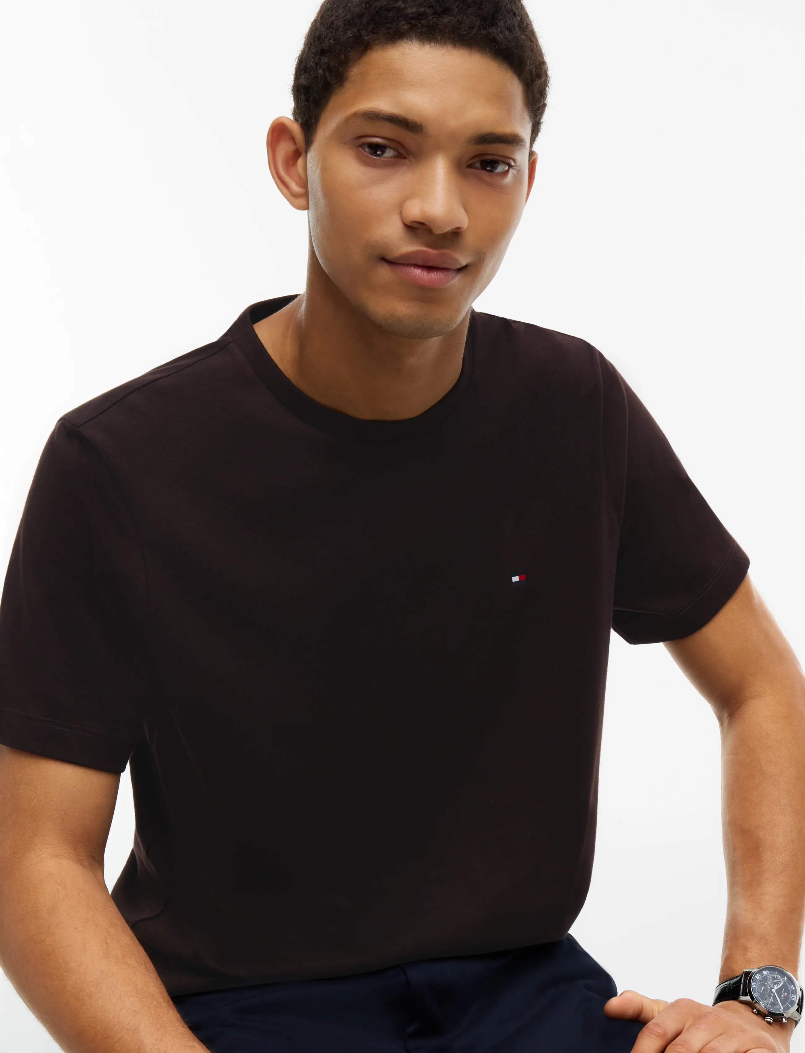 Tommy Hilfiger - ESS SEASONAL REG FIT SOLID TEE - kurzärmelige t-shirts - chocolate - 3