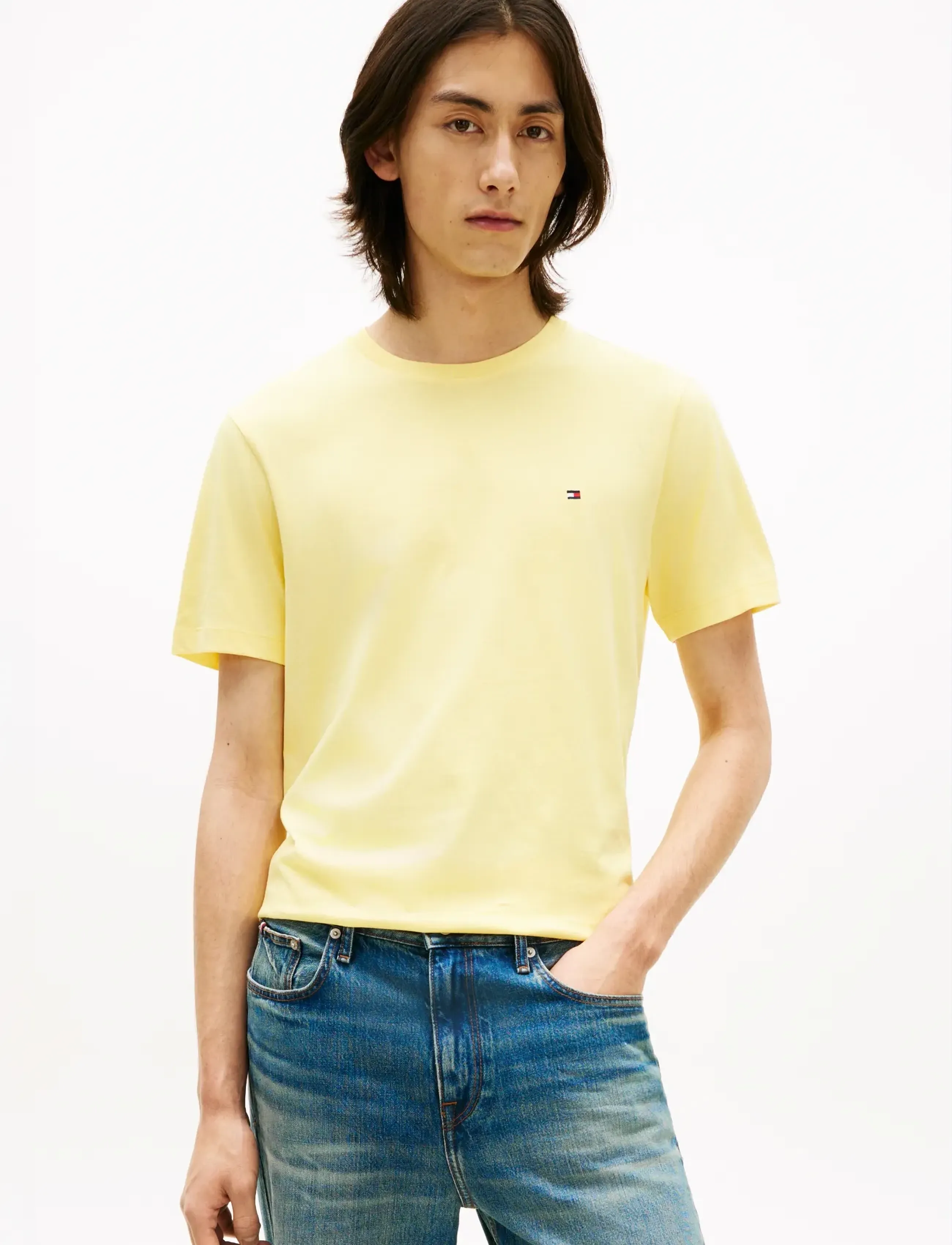 Tommy Hilfiger ESS SEASONAL REG FIT SOLID TEE - Tommy Hilfiger - CITRONELLA / yellow