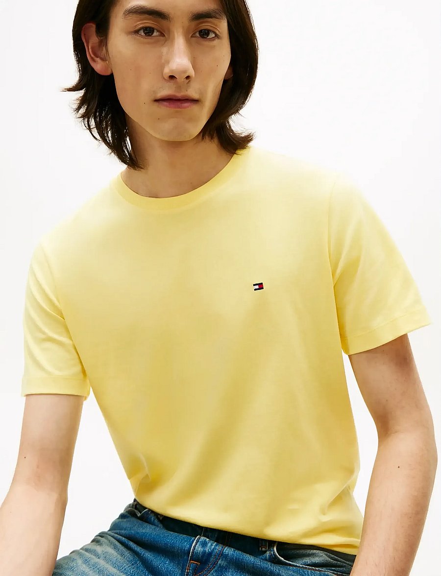 Tommy Hilfiger - ESS SEASONAL REG FIT SOLID TEE - kurzärmelig - citronella - 4