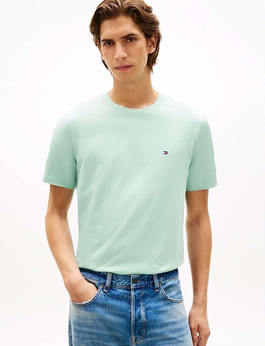 Tommy Hilfiger - ESS SEASONAL REG FIT SOLID TEE - kurzärmelig - crushed mint - 0
