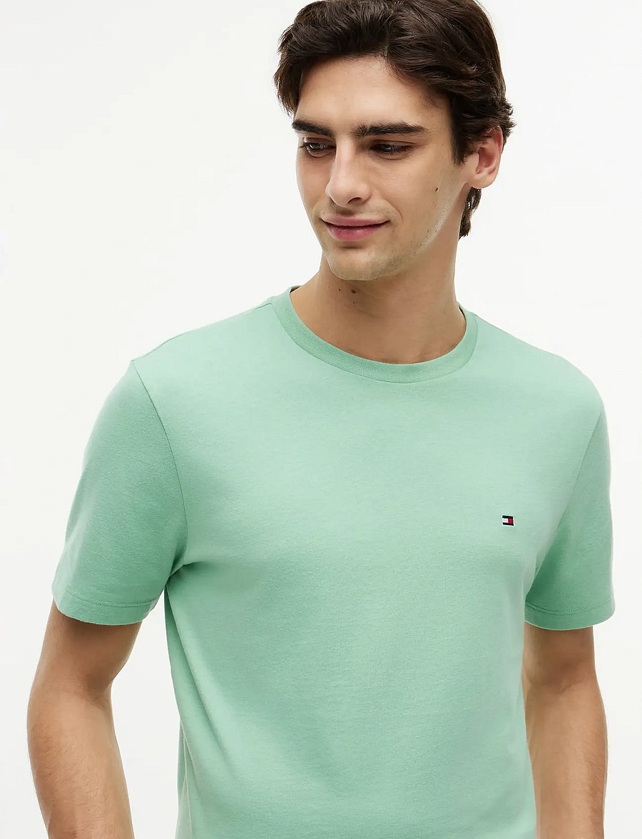 Tommy Hilfiger - ESS SEASONAL REG FIT SOLID TEE - kurzärmelig - cut grass - 3