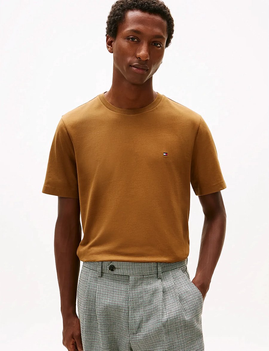 Tommy Hilfiger - ESS SEASONAL REG FIT SOLID TEE - kurzärmelig - highland khaki - 0