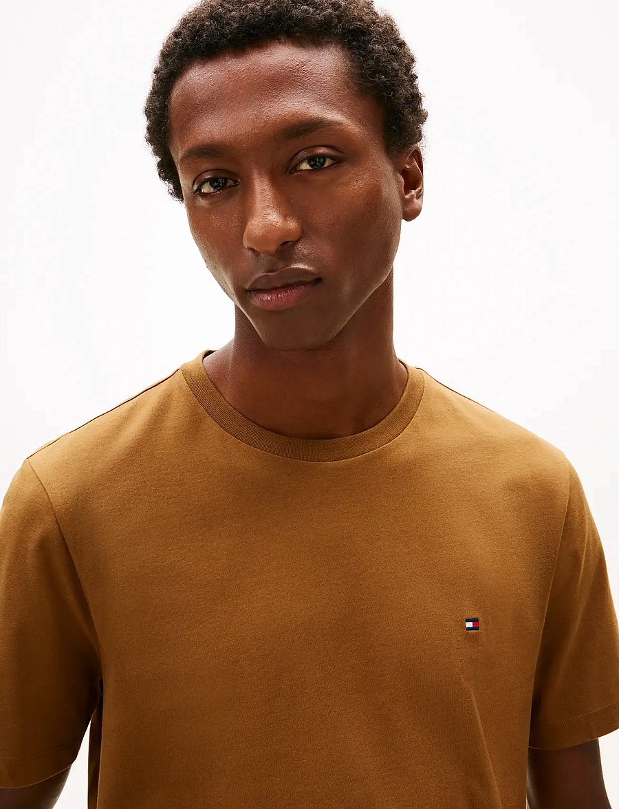 Tommy Hilfiger - ESS SEASONAL REG FIT SOLID TEE - kurzärmelig - highland khaki - 4