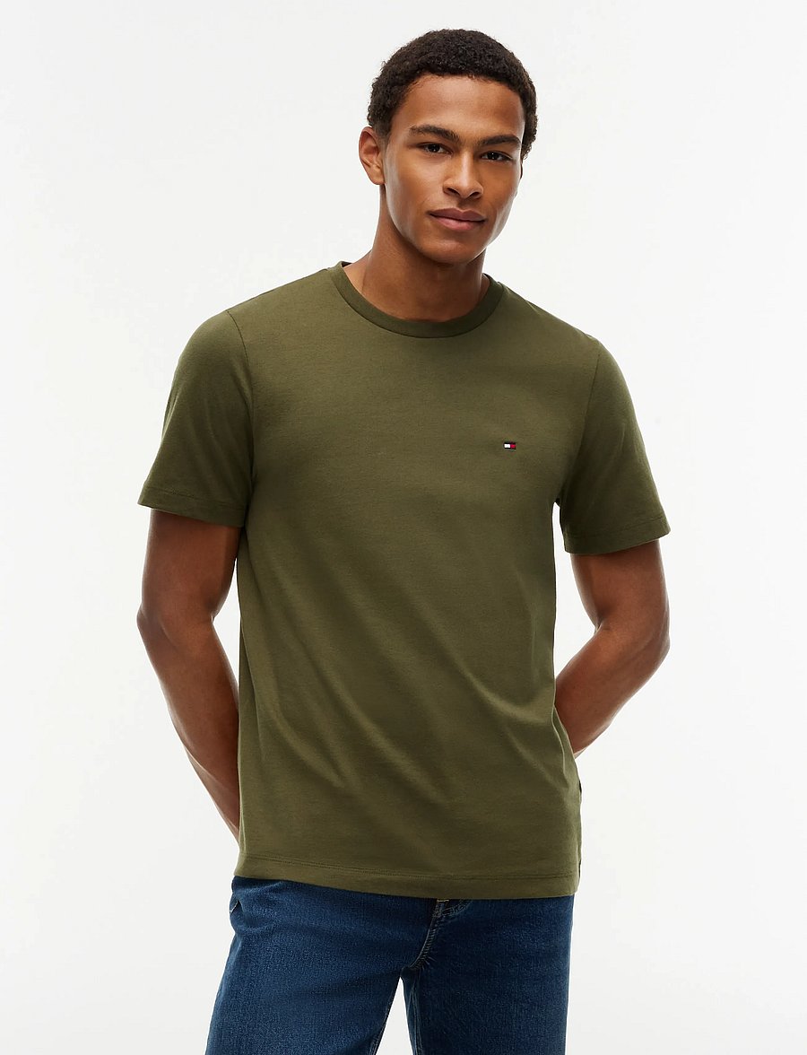 Tommy Hilfiger - ESS SEASONAL REG FIT SOLID TEE - kurzärmelige t-shirts - huntsman green - 0