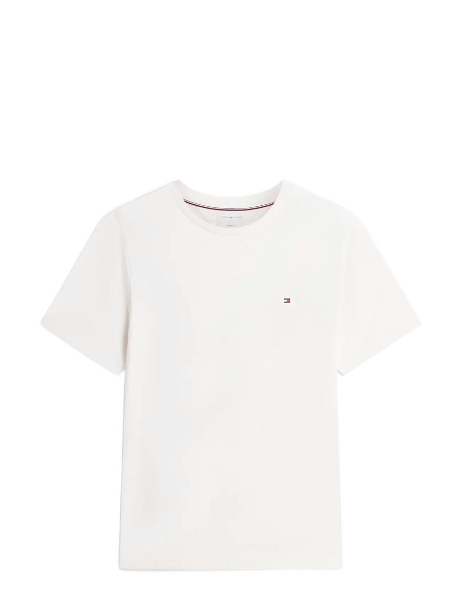 Tommy Hilfiger - ESS SEASONAL REG FIT SOLID TEE - kurzärmelige t-shirts - ivory petal - 1
