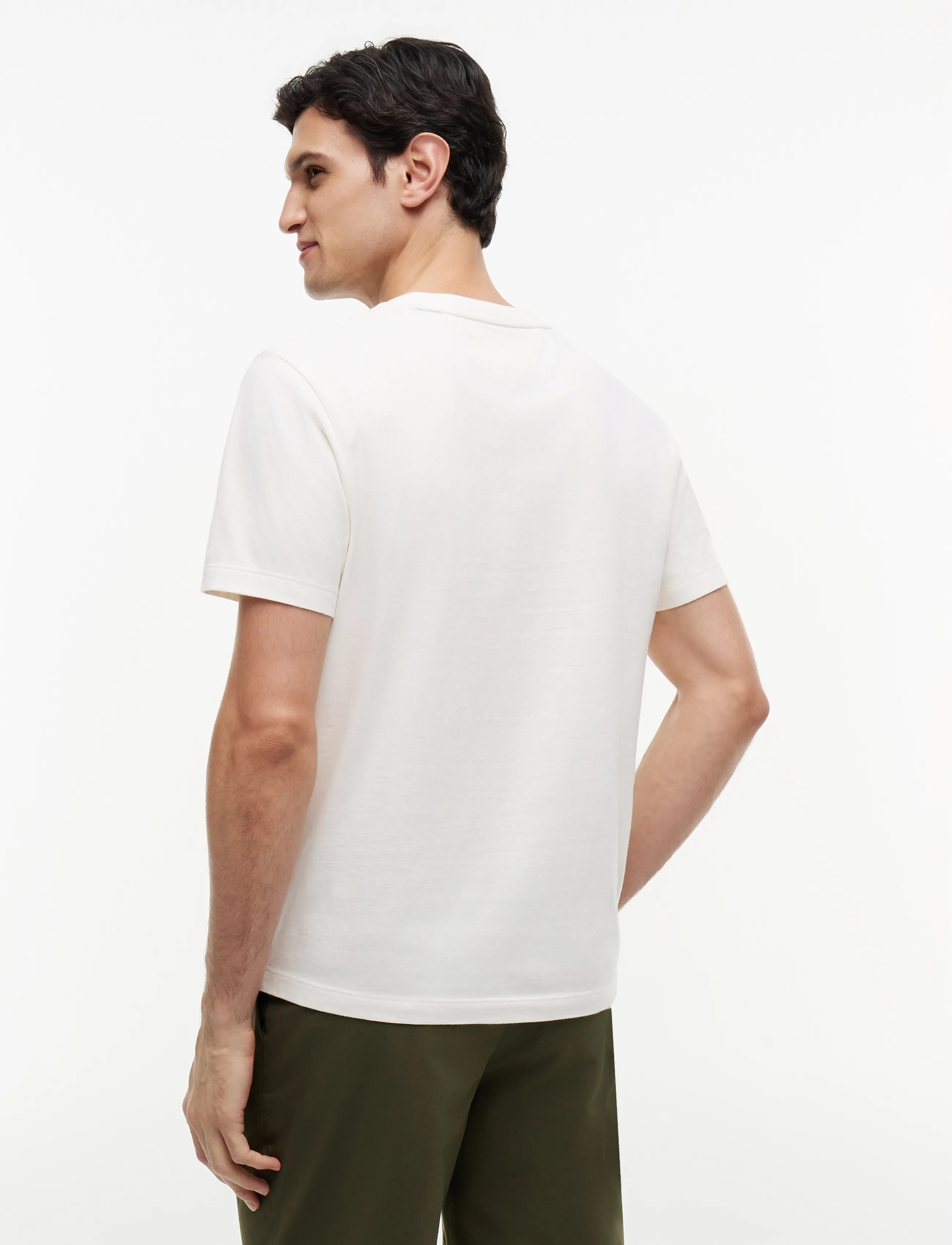 Tommy Hilfiger - ESS SEASONAL REG FIT SOLID TEE - kortärmade t-shirts - ivory petal - 2