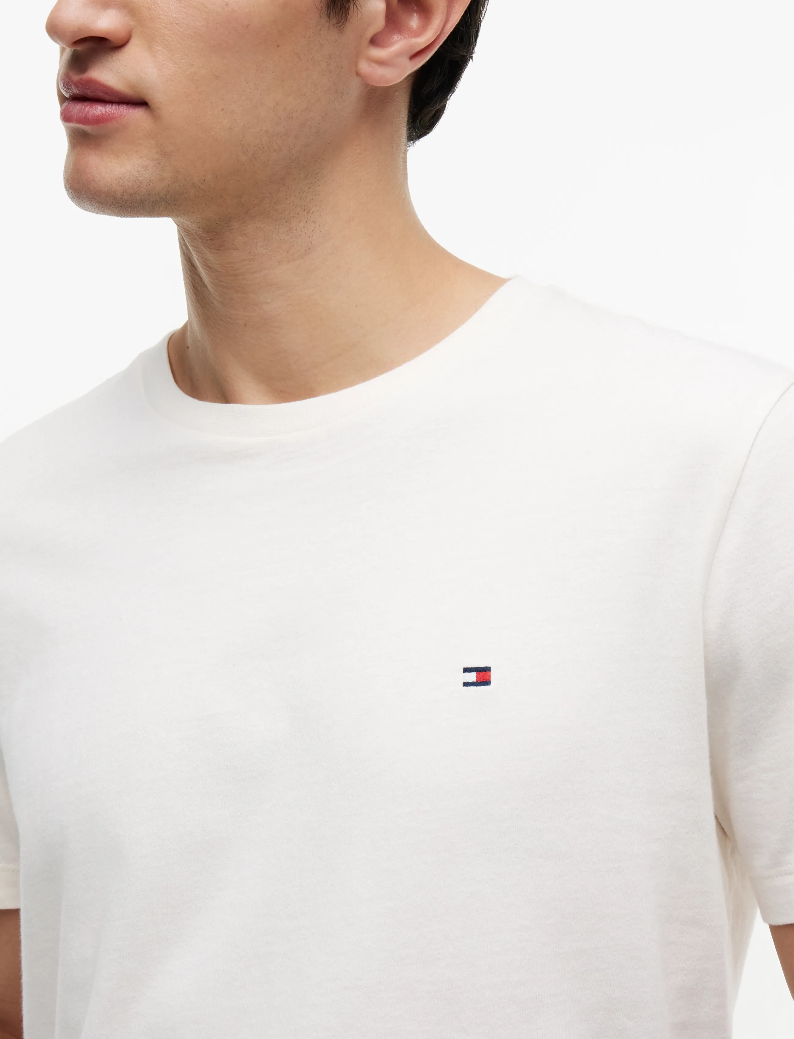 Tommy Hilfiger - ESS SEASONAL REG FIT SOLID TEE - kortärmade t-shirts - ivory petal - 3