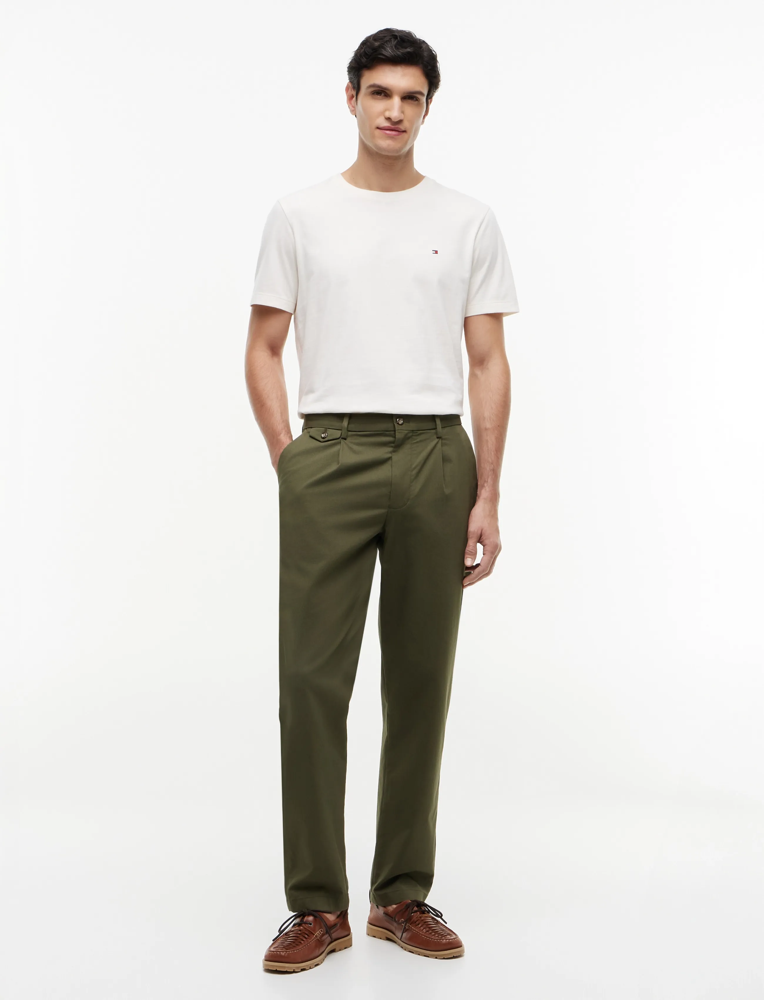 Tommy Hilfiger - ESS SEASONAL REG FIT SOLID TEE - kortärmade t-shirts - ivory petal - 4