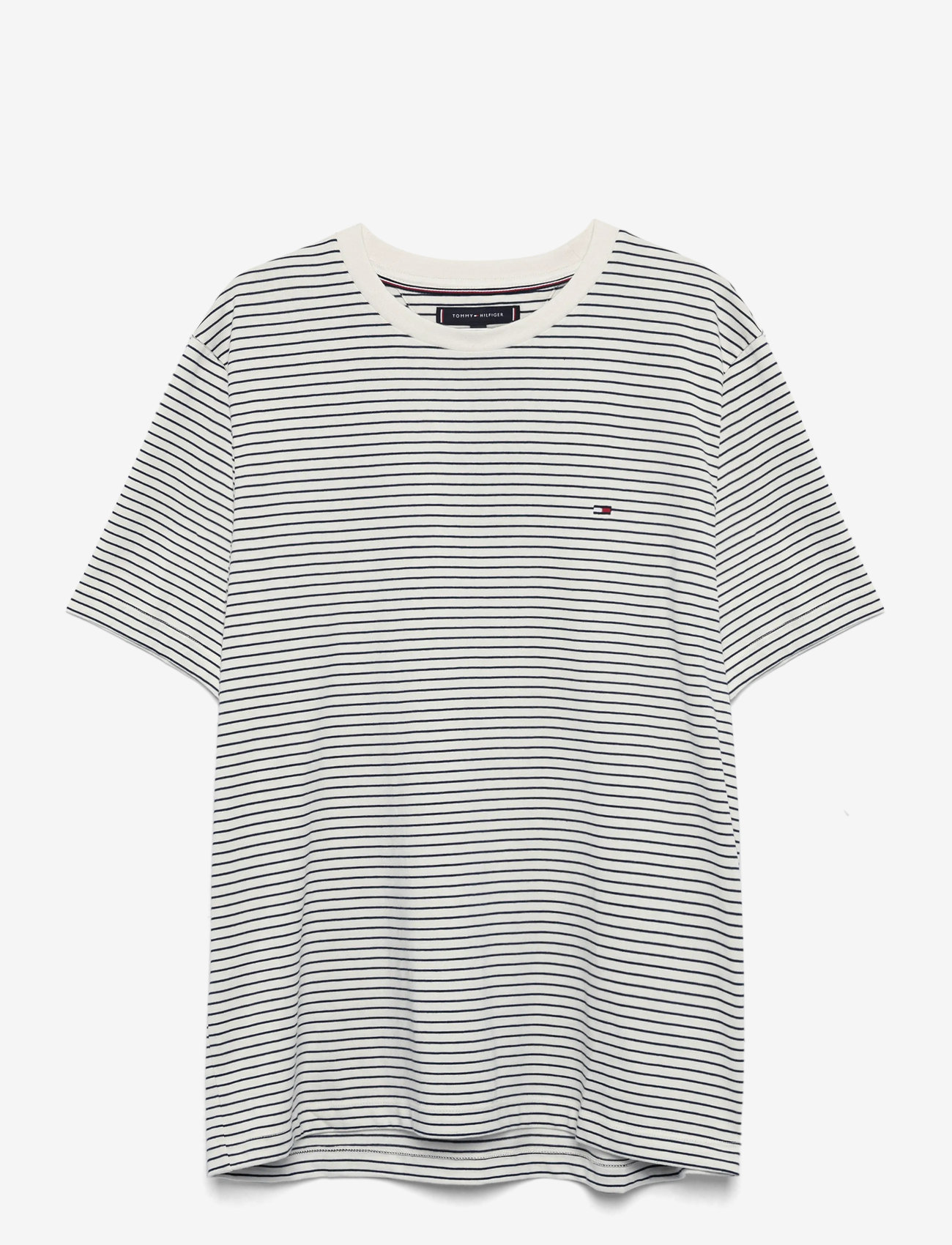 Tommy Hilfiger - ESS SEASONAL REG FIT SOLID TEE - kortærmede t-shirts - ivory petal/preppy navy - 1