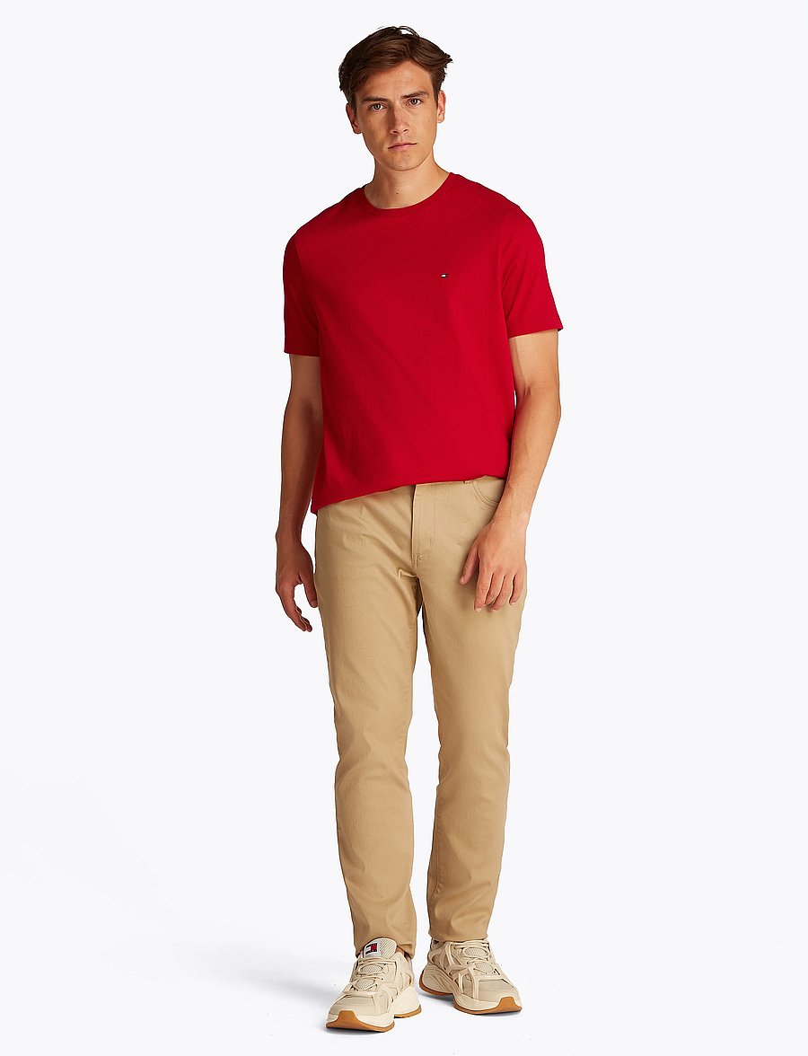 Tommy Hilfiger - ESS SEASONAL REG FIT SOLID TEE - kurzärmelige t-shirts - medium red - 5
