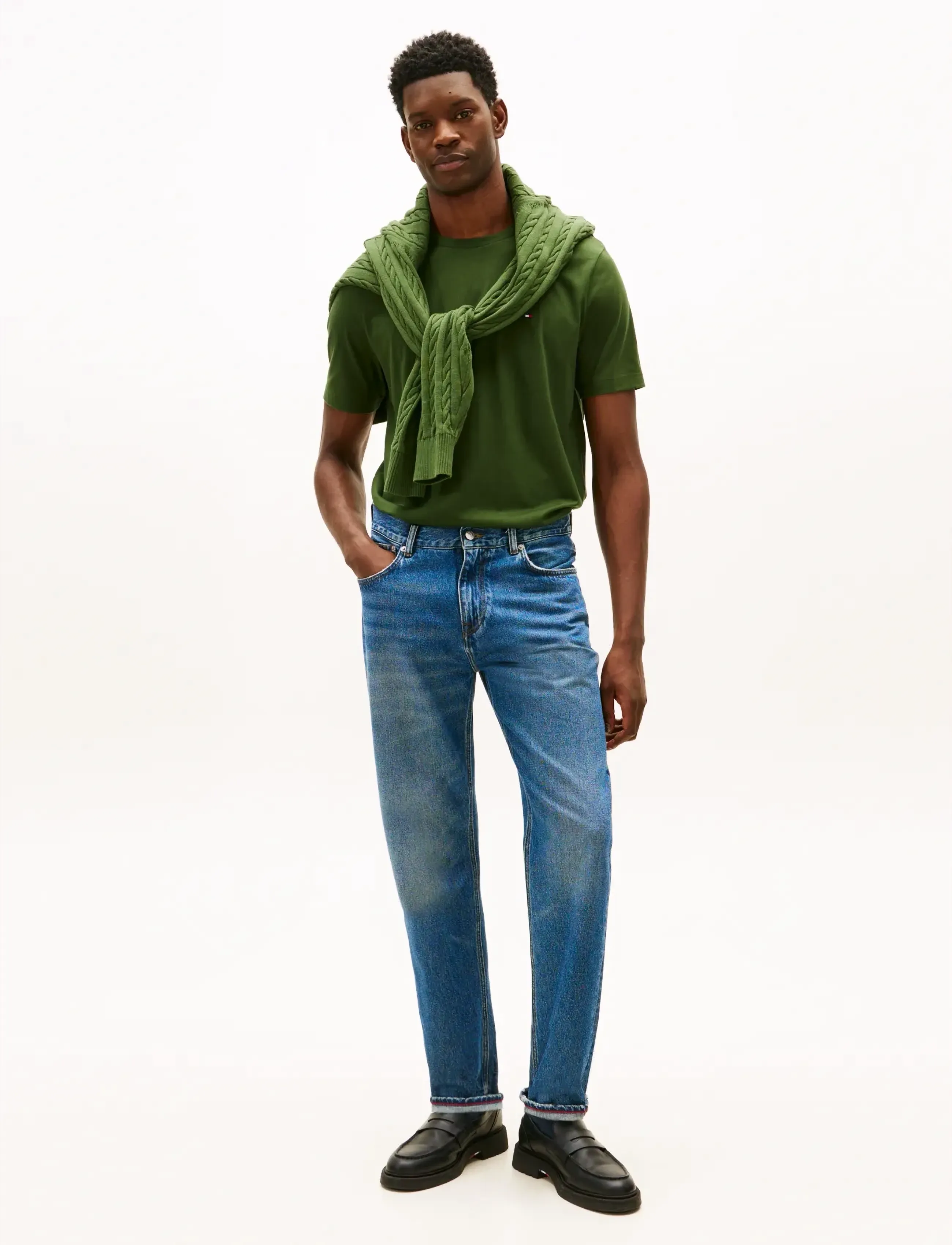 Tommy Hilfiger - ESS SEASONAL REG FIT SOLID TEE - kortärmade t-shirts - mountain pine - 3