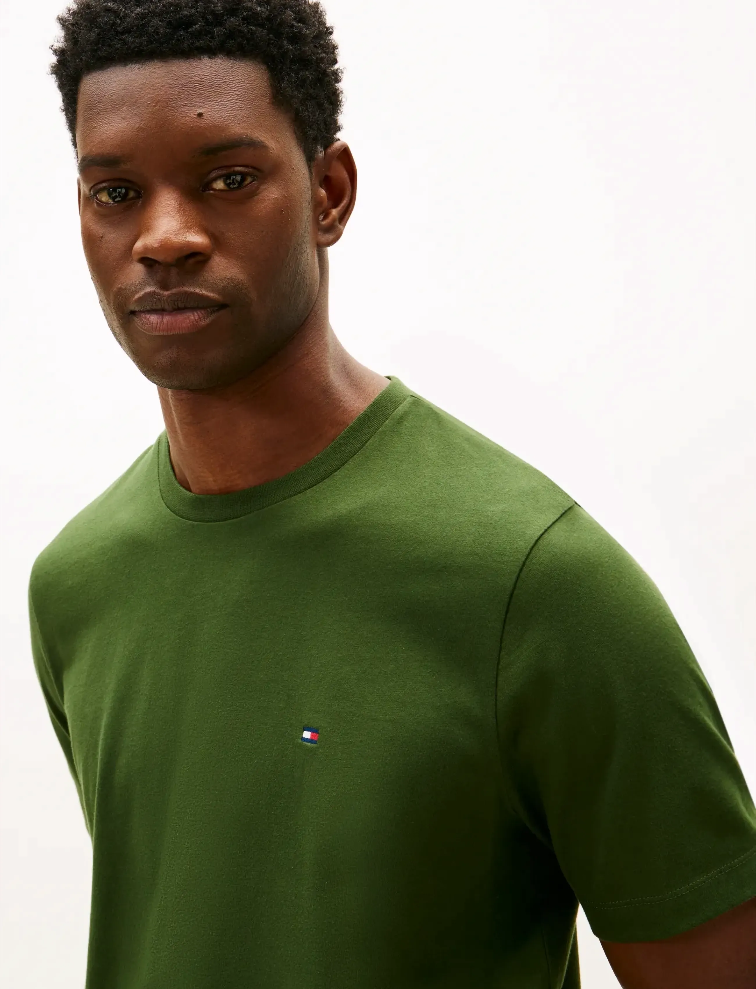 Tommy Hilfiger - ESS SEASONAL REG FIT SOLID TEE - kortärmade t-shirts - mountain pine - 4