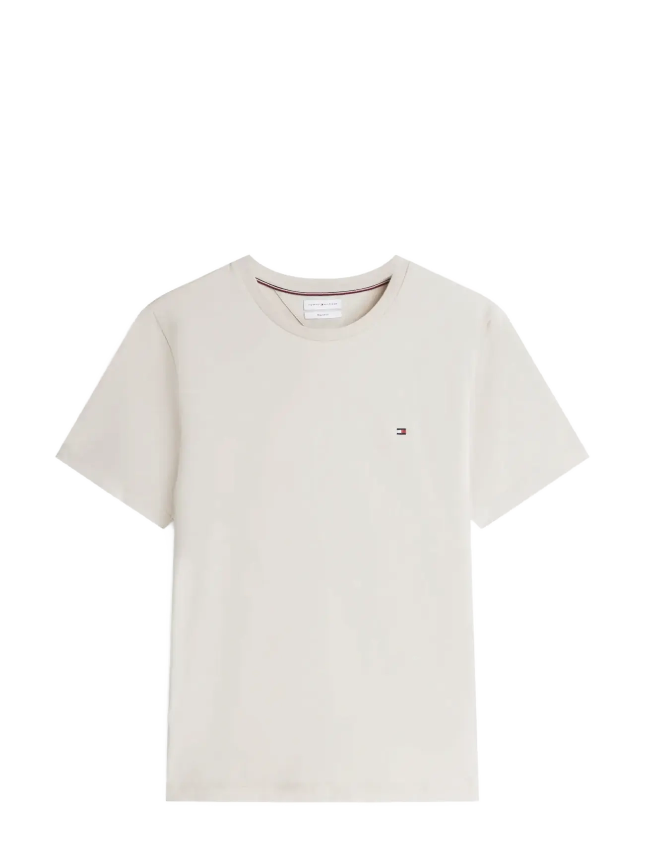 TOMMY HILFIGER Ess Seasonal Reg Fit Solid Tee Cream - M - Herren