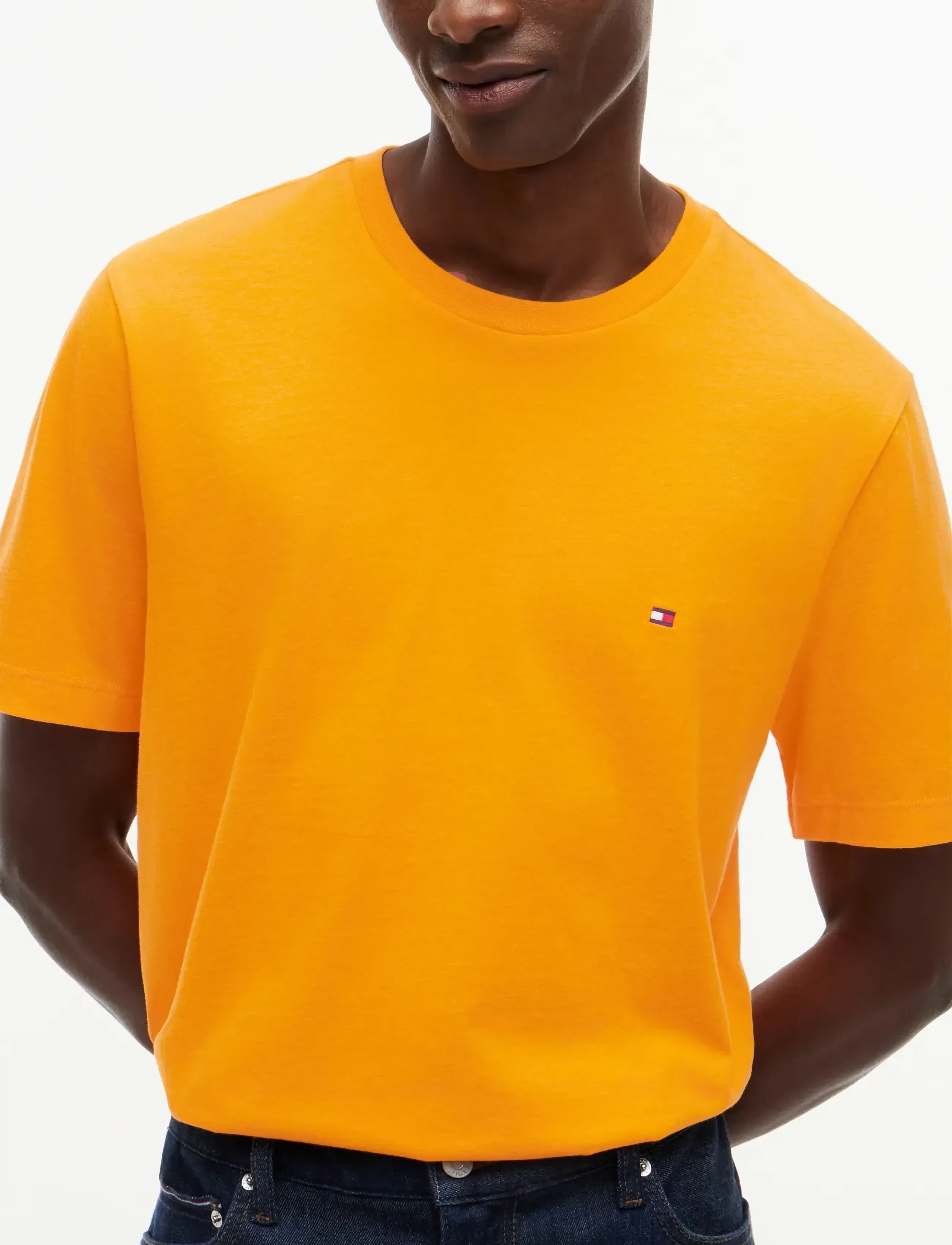 Tommy Hilfiger - ESS SEASONAL REG FIT SOLID TEE - kurzärmelig - orange flash - 3