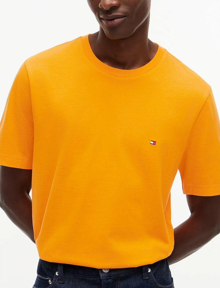 Tommy Hilfiger - ESS SEASONAL REG FIT SOLID TEE - kurzärmelig - orange flash - 3