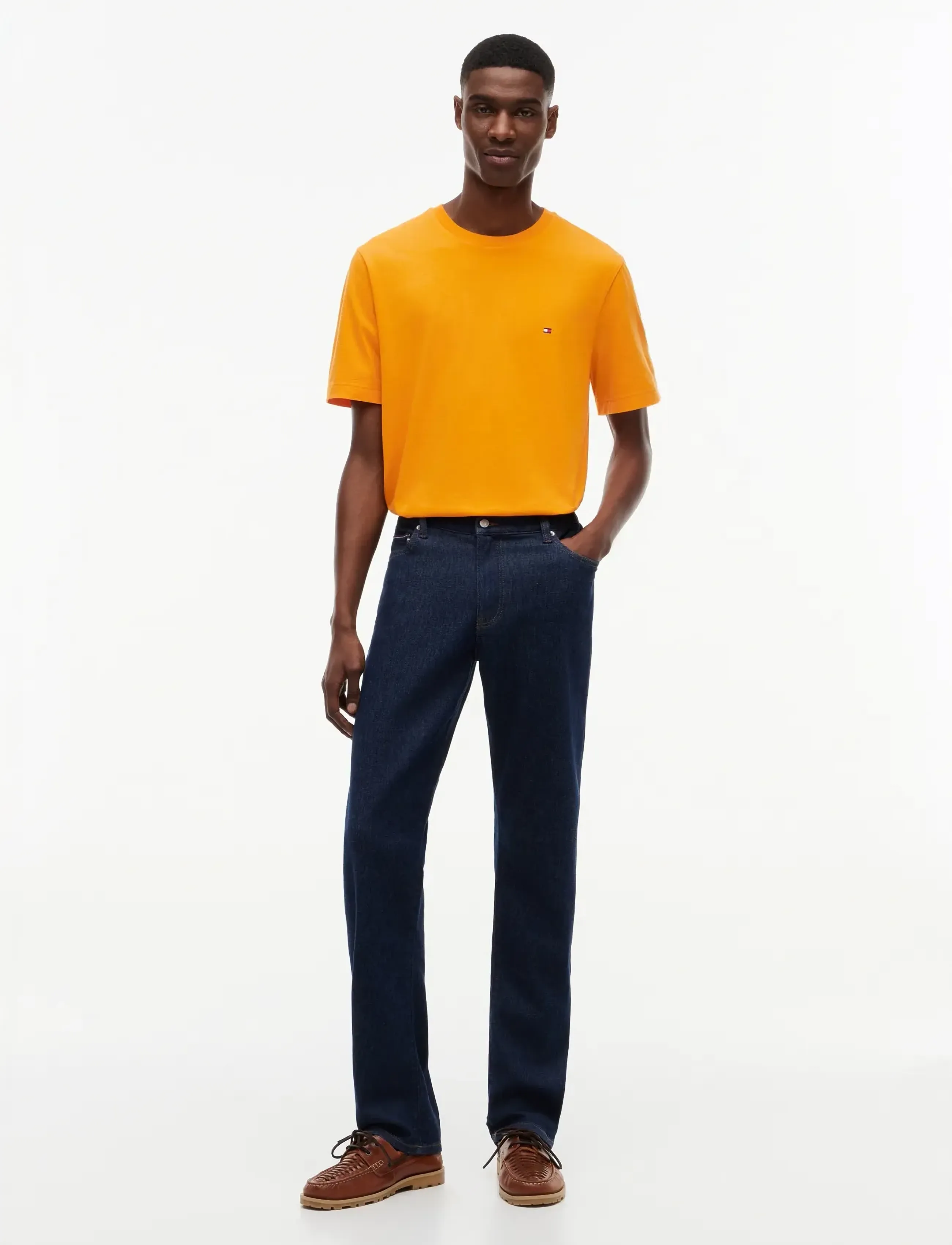 Tommy Hilfiger - ESS SEASONAL REG FIT SOLID TEE - kurzärmelig - orange flash - 4