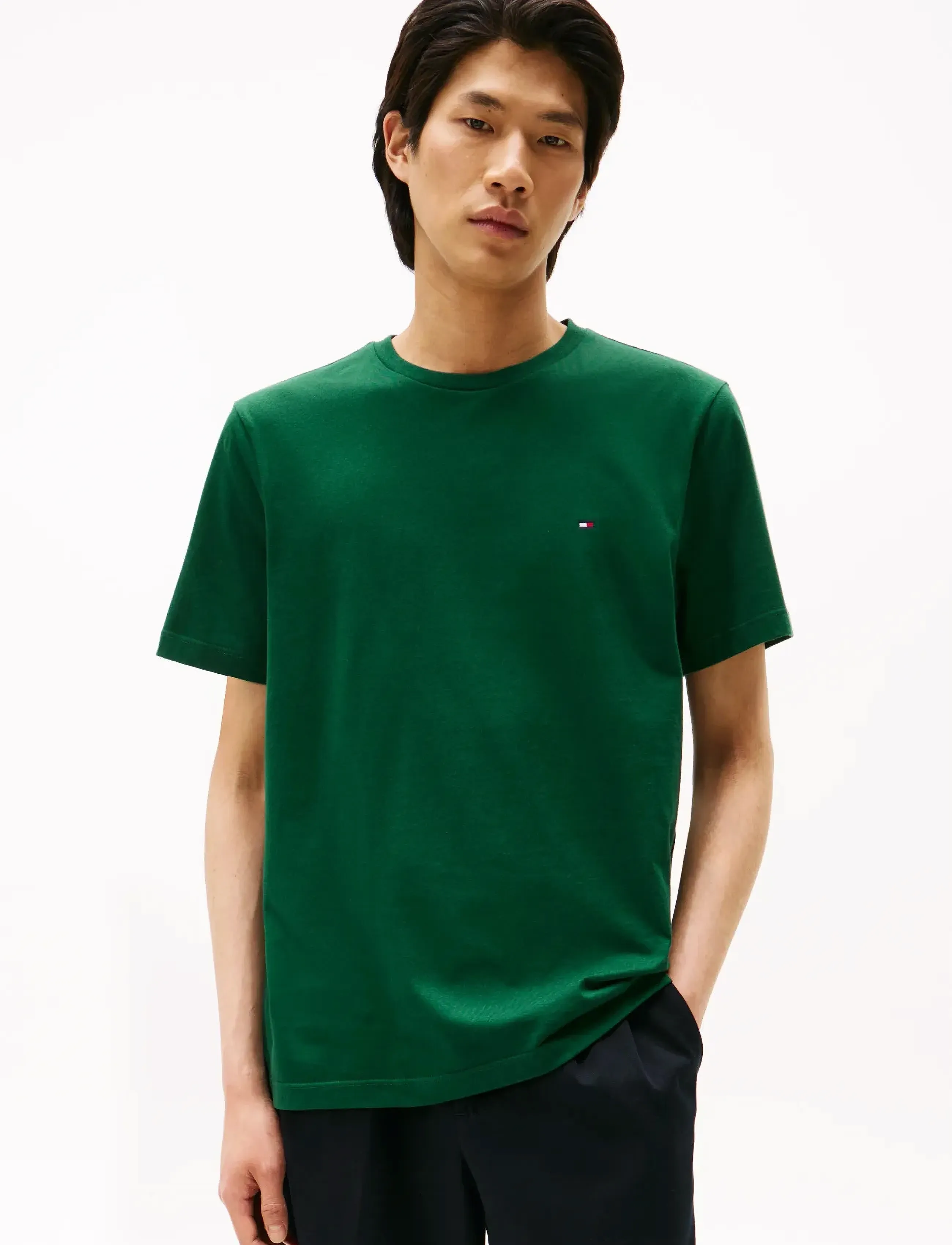Tommy Hilfiger ESS SEASONAL REG FIT SOLID TEE - Tommy Hilfiger - ORNAMENTAL GREEN / green