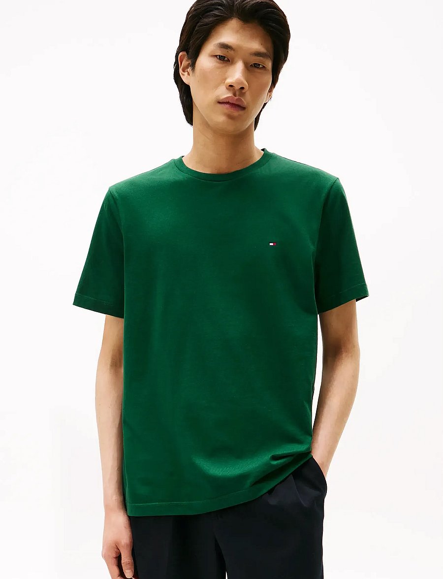 Tommy Hilfiger - ESS SEASONAL REG FIT SOLID TEE - kurzärmelig - ornamental green - 0