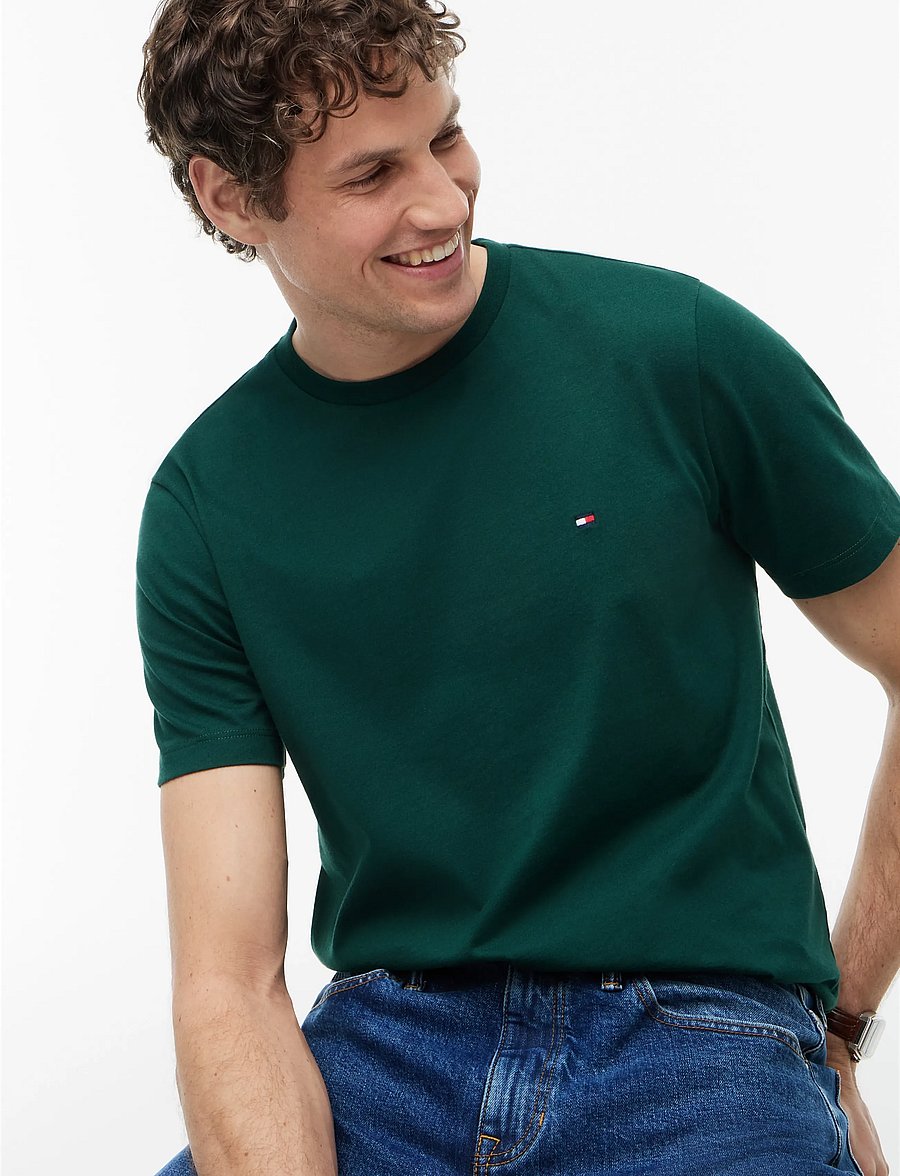 Tommy Hilfiger - ESS SEASONAL REG FIT SOLID TEE - kurzärmelige t-shirts - ornamental green - 3