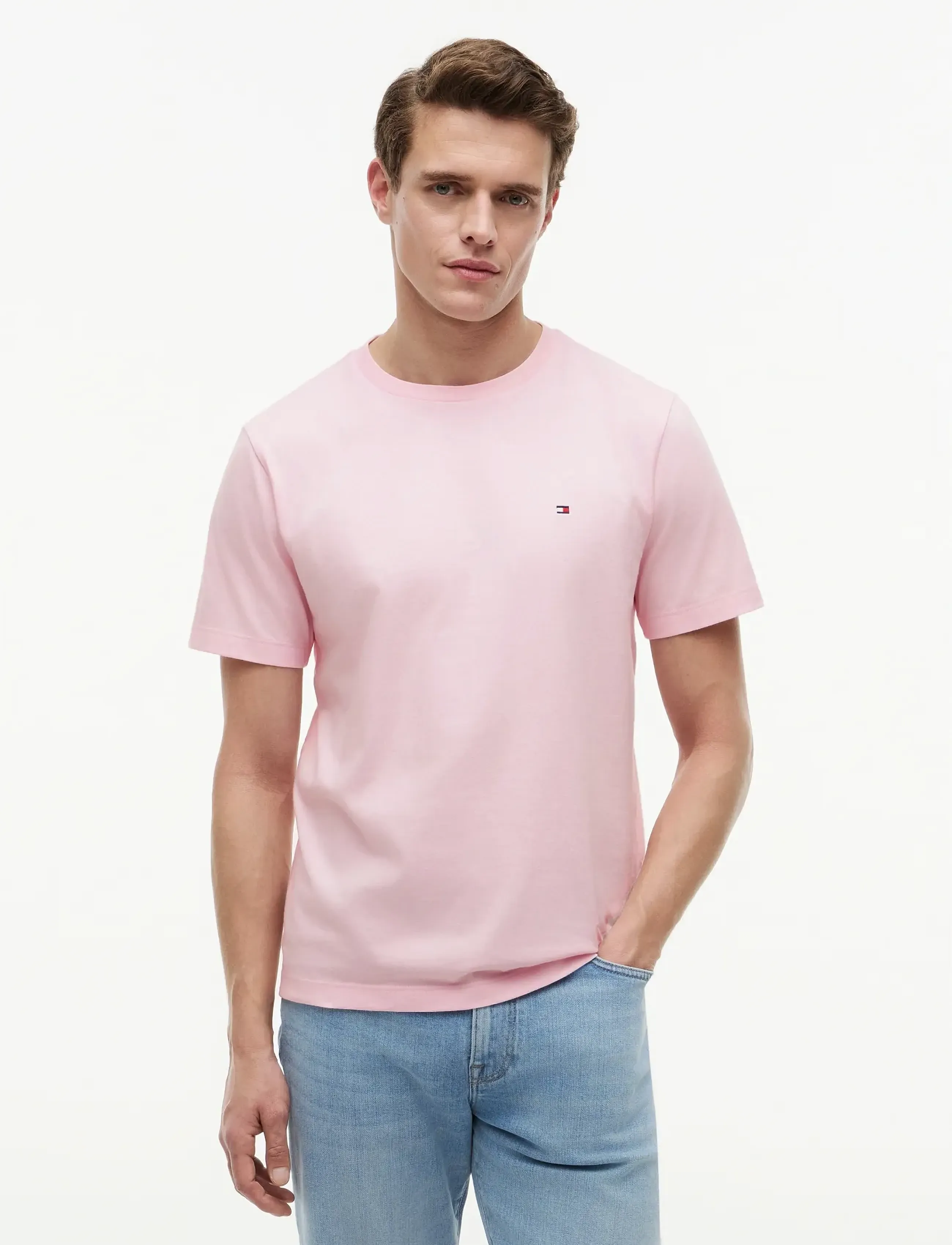 Tommy Hilfiger ESS SEASONAL REG FIT SOLID TEE - T-paidat - PINK LILY / pink/rose
