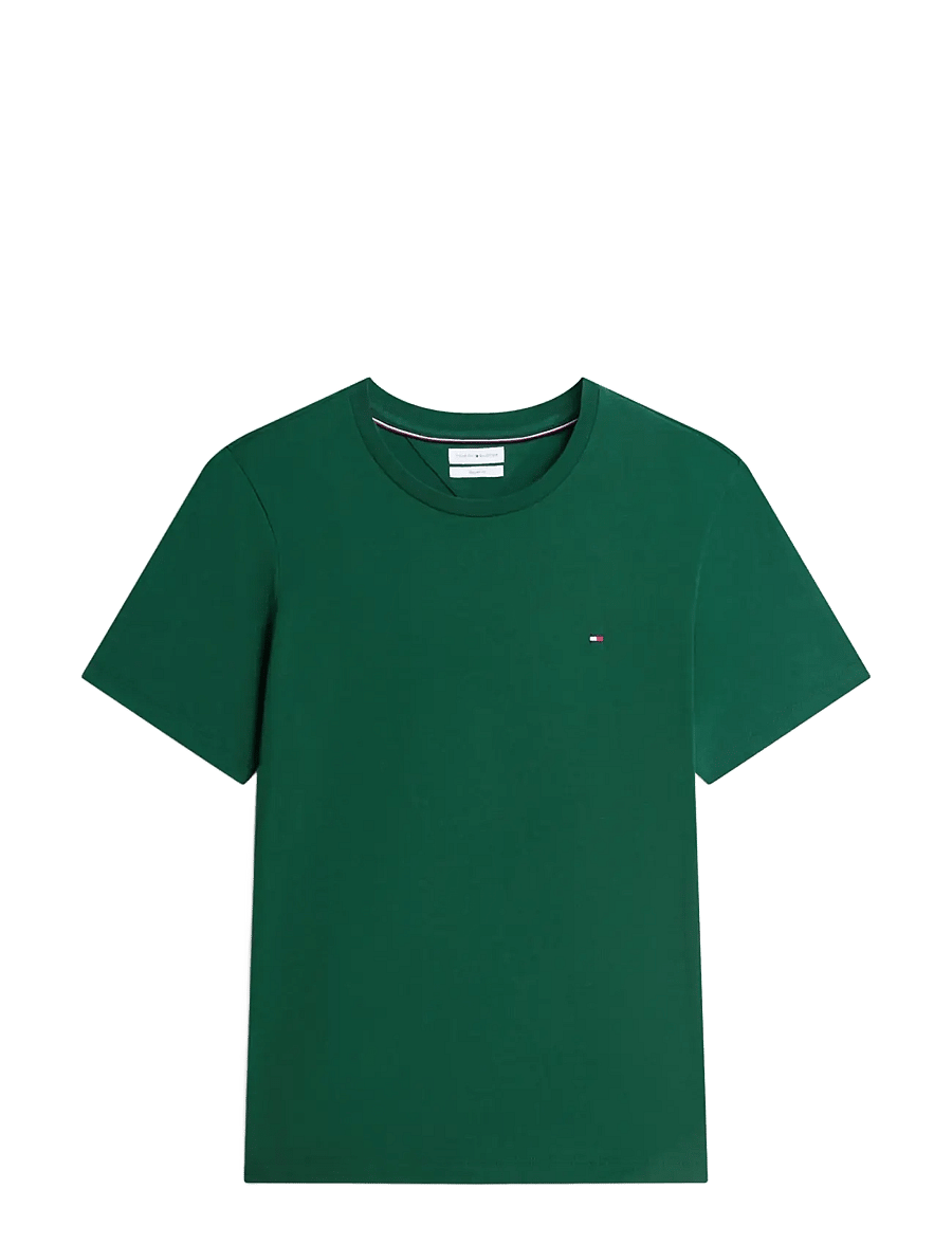 Tommy Hilfiger - ESS SEASONAL REG FIT SOLID TEE - kurzärmelige t-shirts - street green - 1