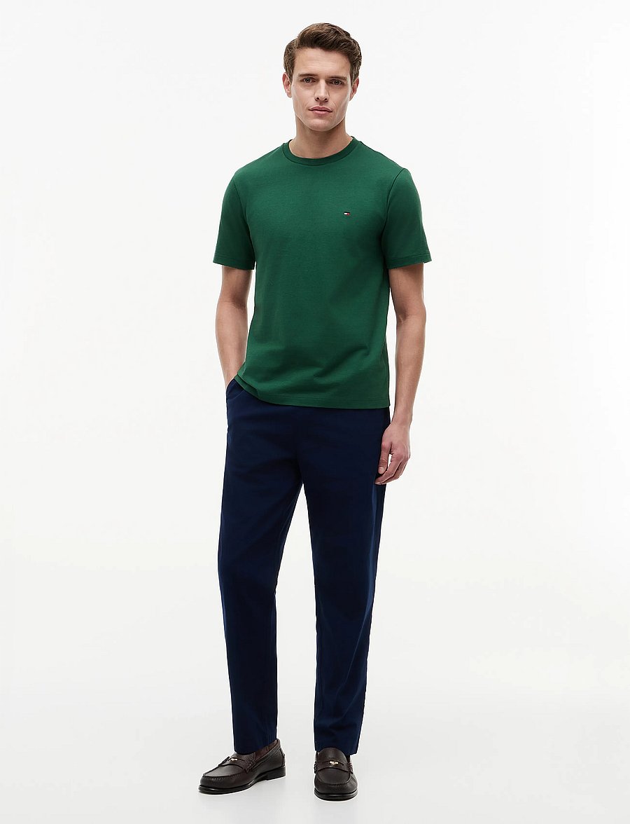 Tommy Hilfiger - ESS SEASONAL REG FIT SOLID TEE - kurzärmelige t-shirts - street green - 4