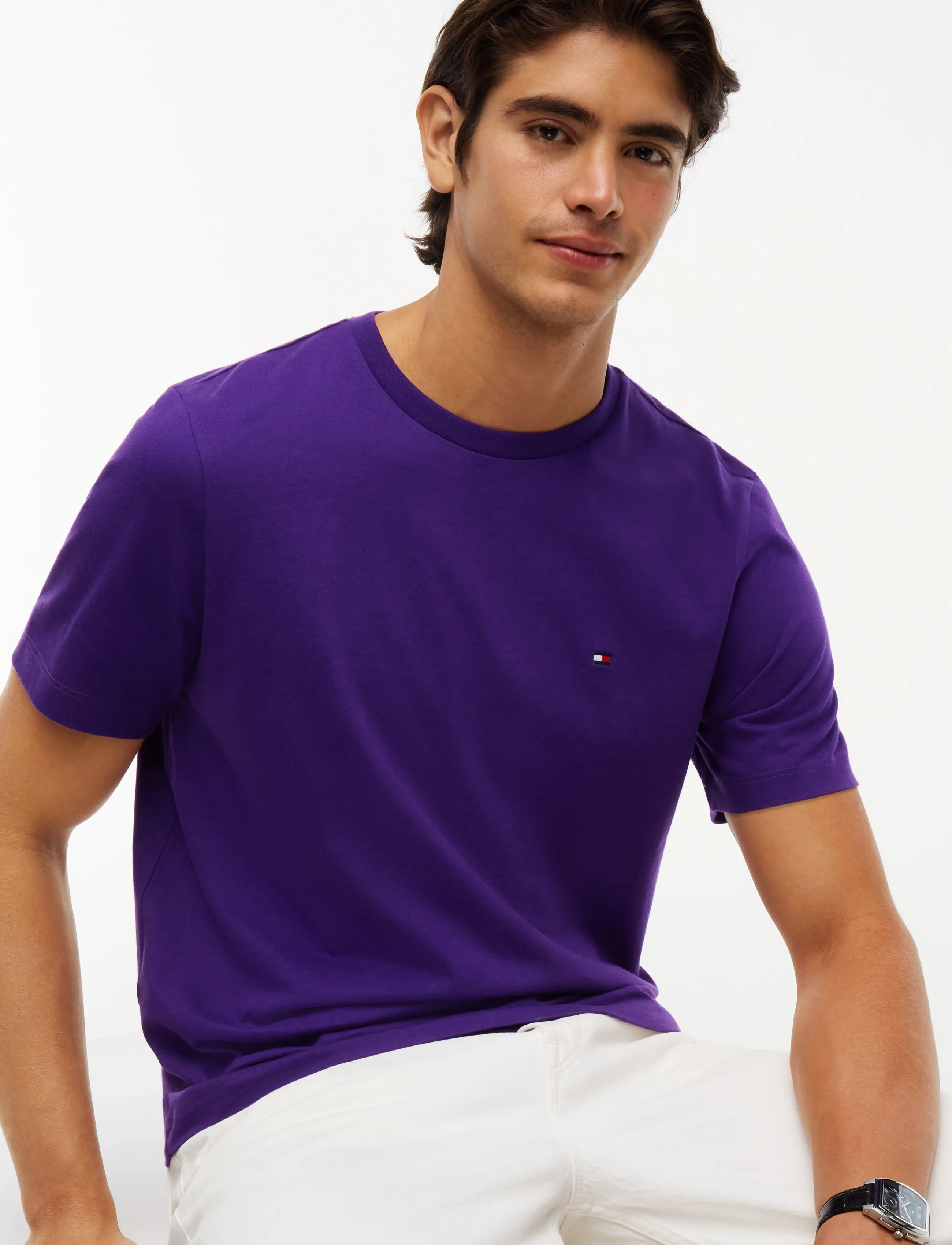 Tommy Hilfiger - ESS SEASONAL REG FIT SOLID TEE - kurzärmelige t-shirts - tuscan grape - 3