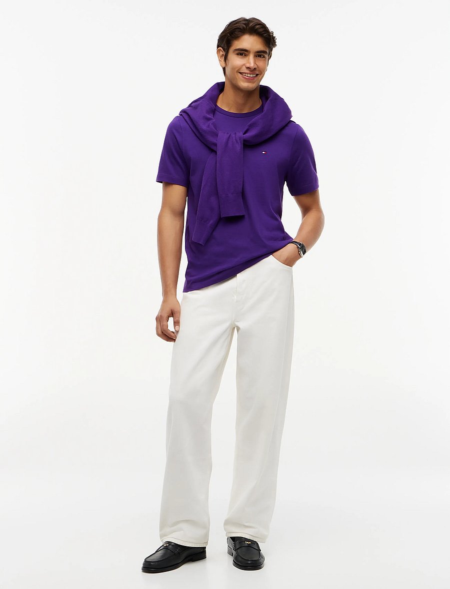 Tommy Hilfiger - ESS SEASONAL REG FIT SOLID TEE - kurzärmelige t-shirts - tuscan grape - 4