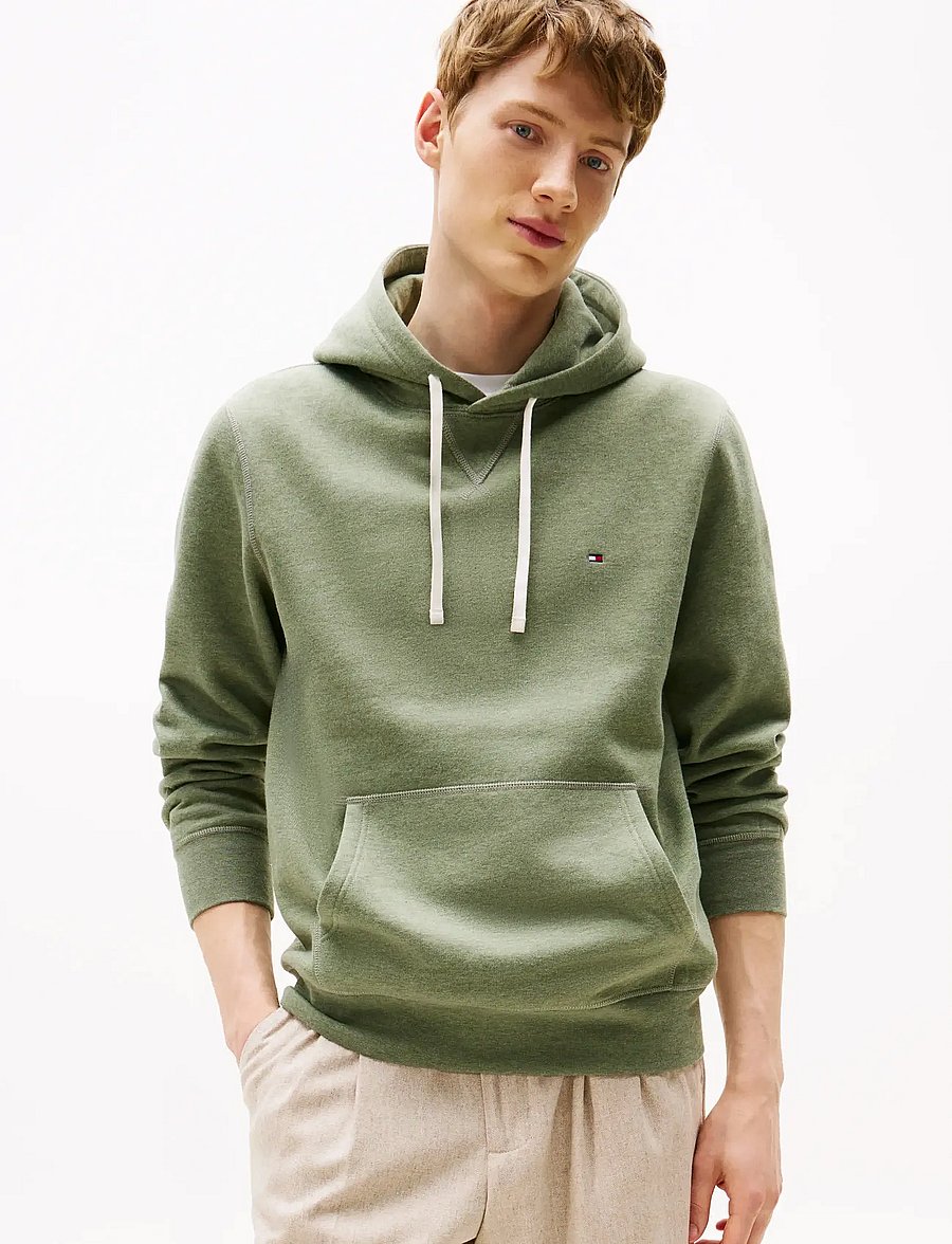 Tommy Hilfiger - ESS SEASONAL FLEECE HOODY - kapuutsiga pusad - battle green heather - 0