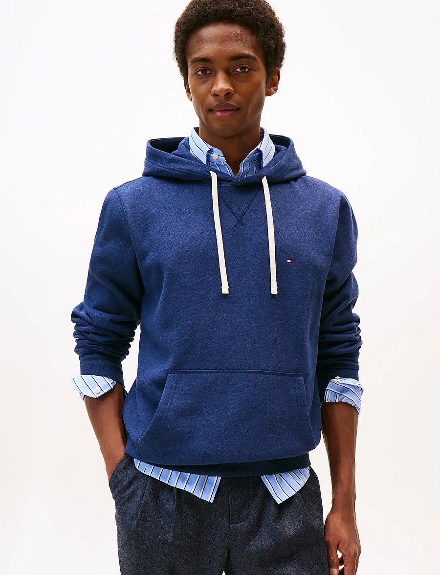 Tommy Hilfiger - ESS SEASONAL FLEECE HOODY - kapuzenpullover - heathered blue - 0